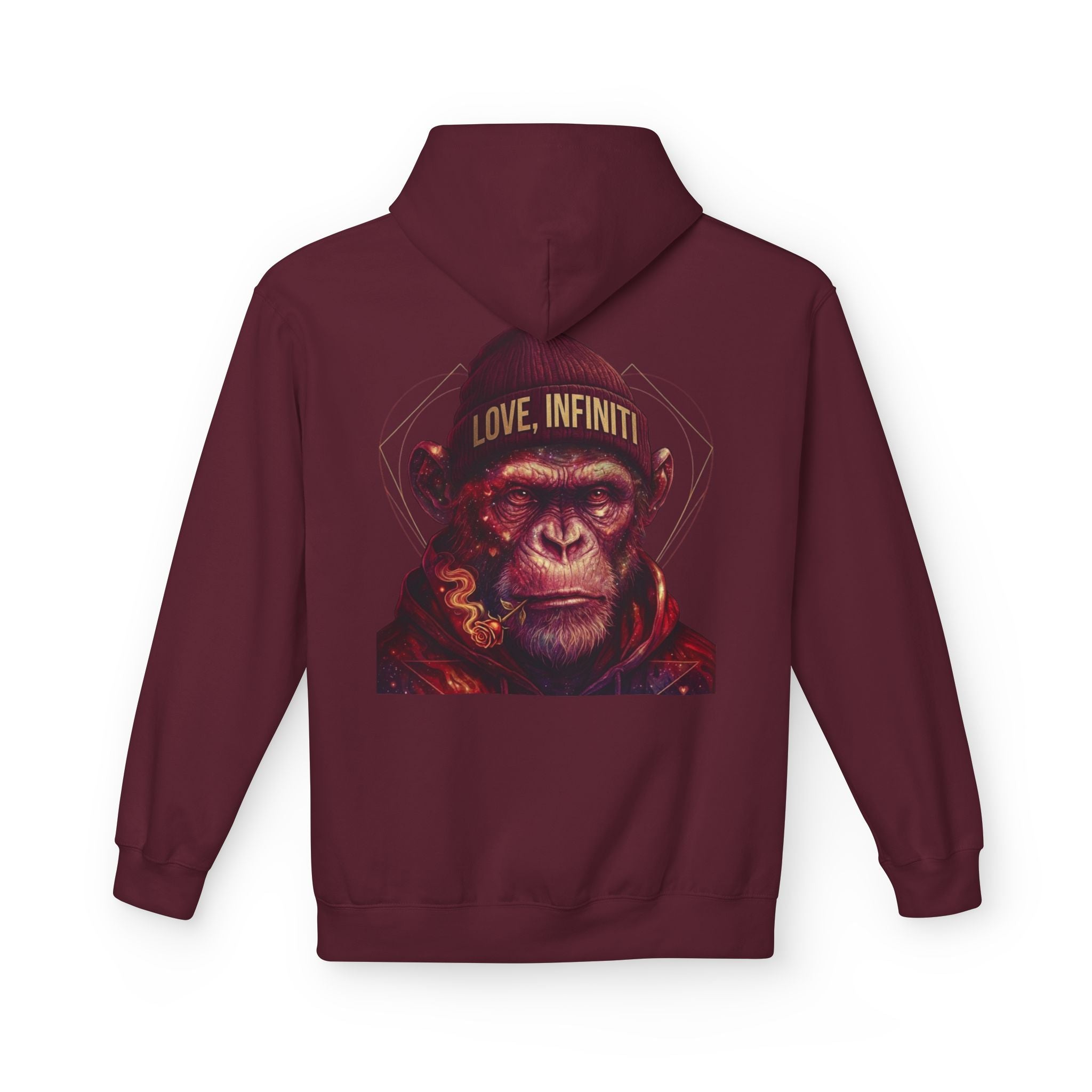Weed/Rose Galactic Monkey - Love, Infiniti Hoodie