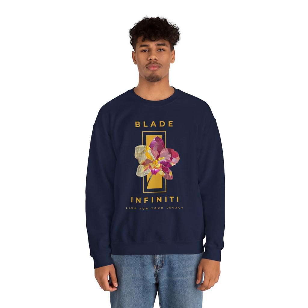 Essence of Infiniti Yellow Floral Unisex Crewneck Sweater