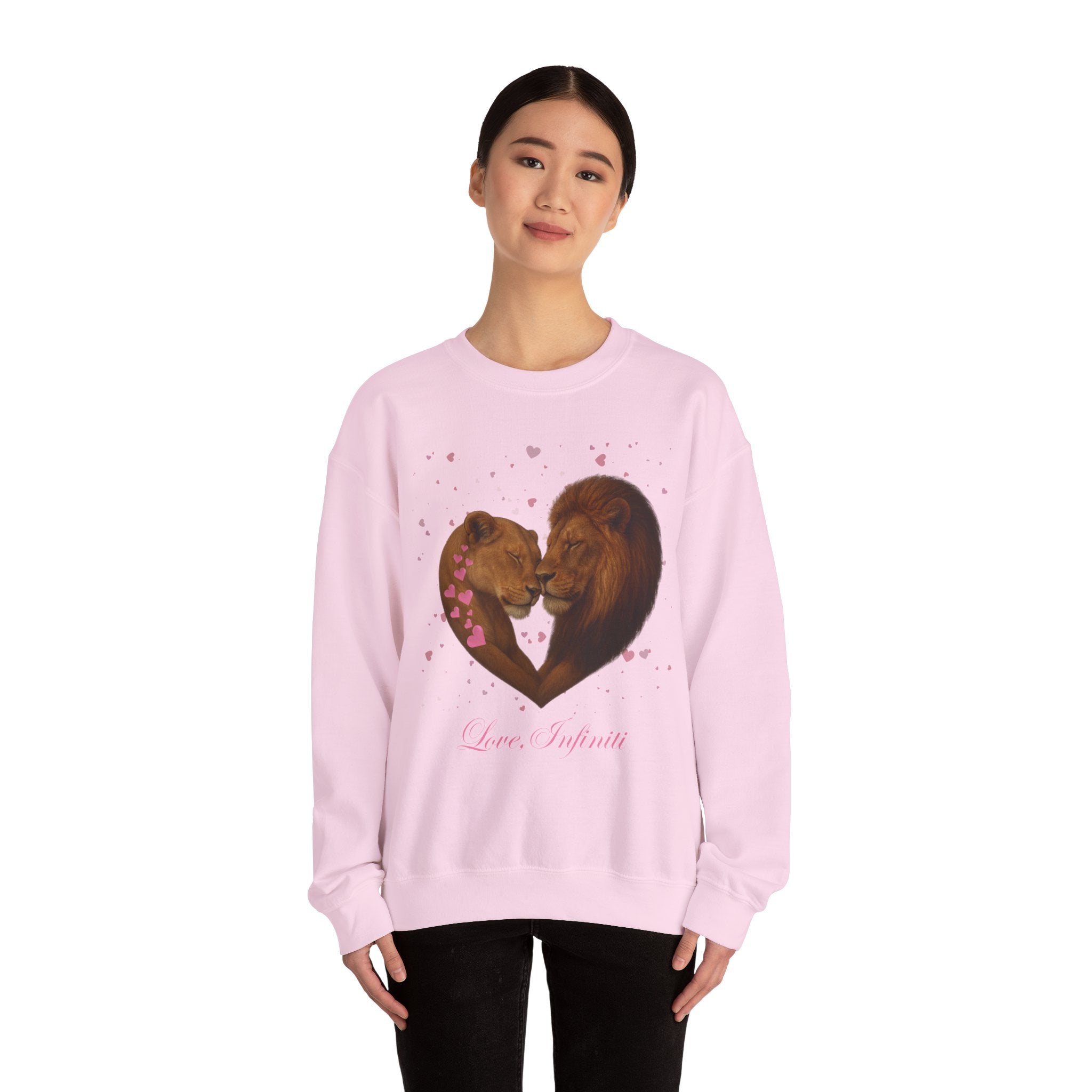 Lion Hearts - Love, Infiniti Unisex Crewneck Sweater