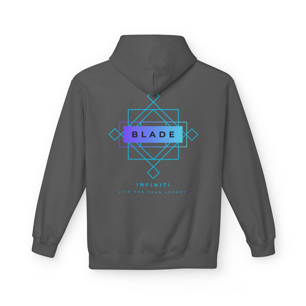 Geometric Infiniti Aqua/Purple Ombre Hoodie