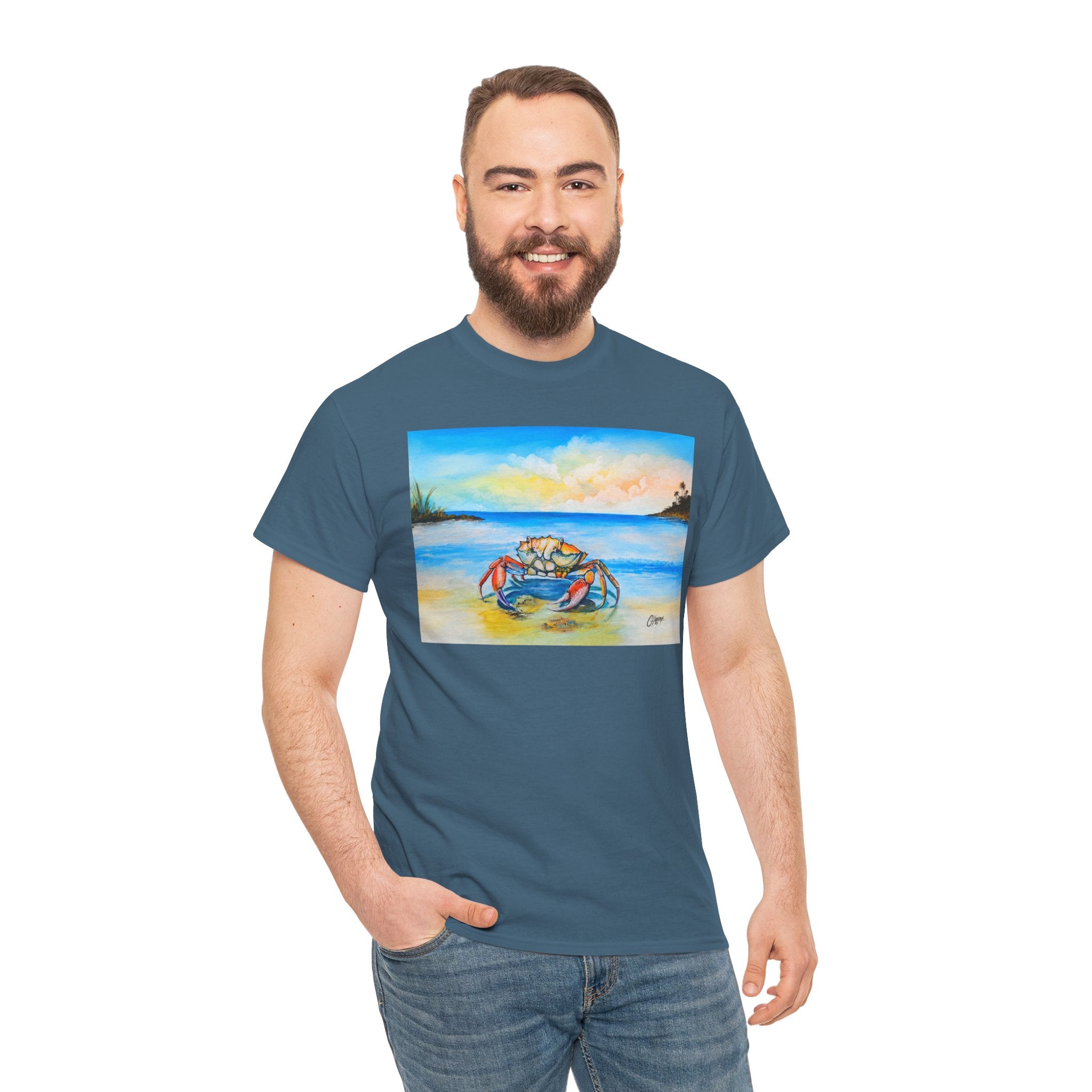 Coastal Crab Beach Sunset T-Shirt