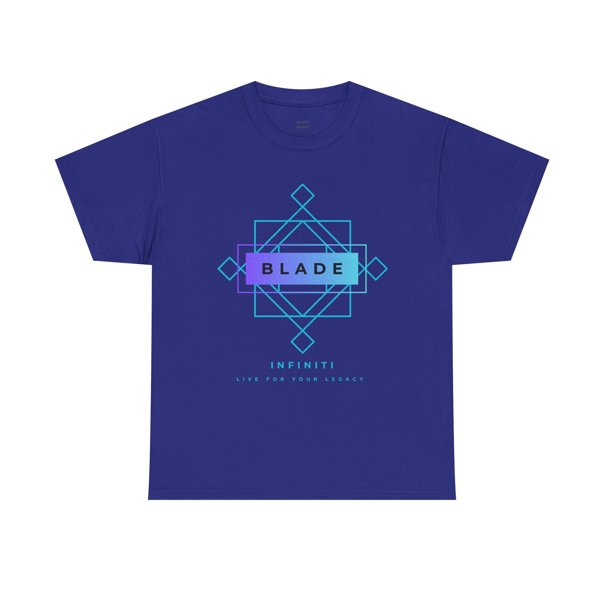 Geometric Infiniti Aqua/Purple Ombre T-Shirt