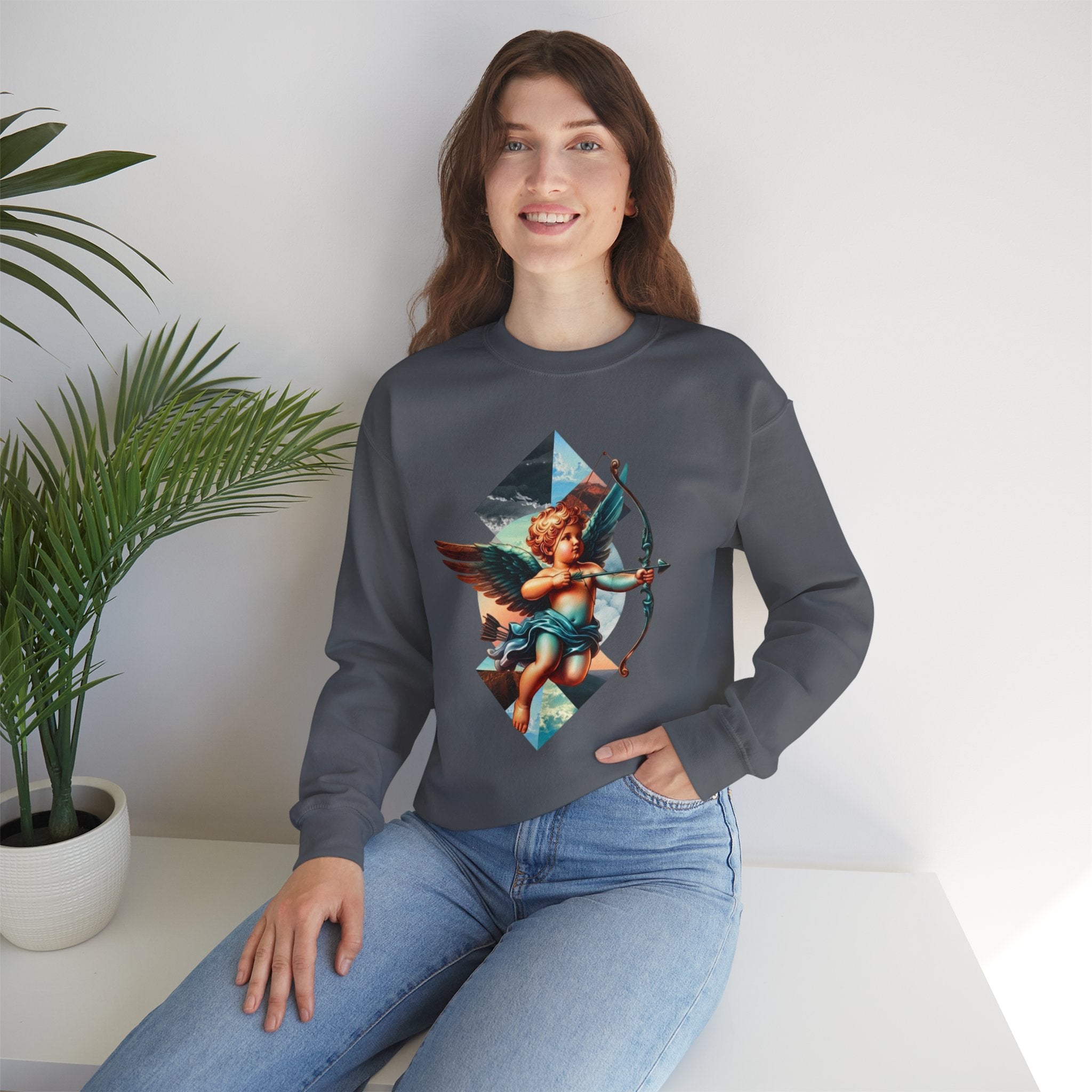 Cupid's Bow Blue + Arrow - Love, Infiniti Unisex Crewneck Sweater