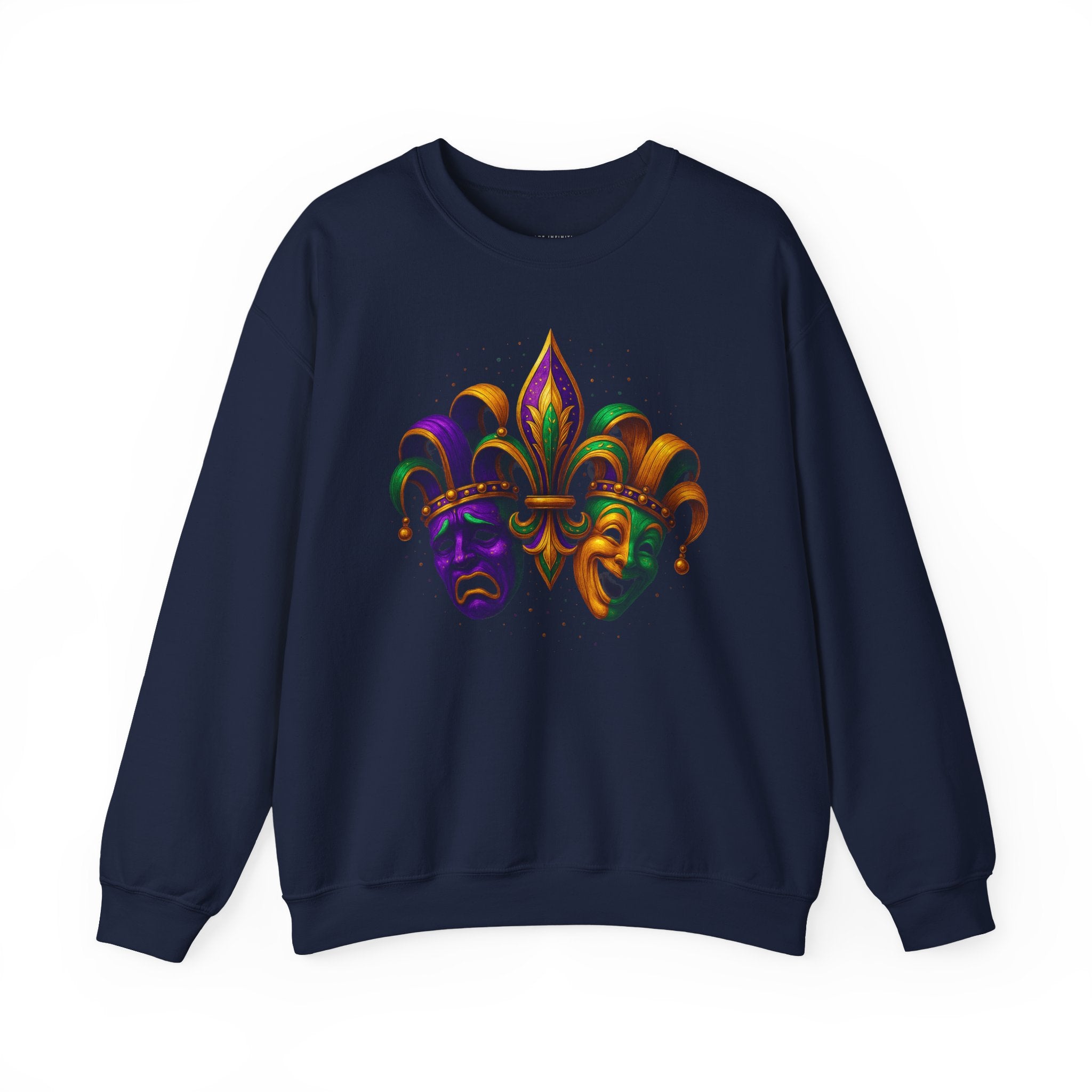 Mardi Gras Mask/Faces Unisex Crewneck Sweater
