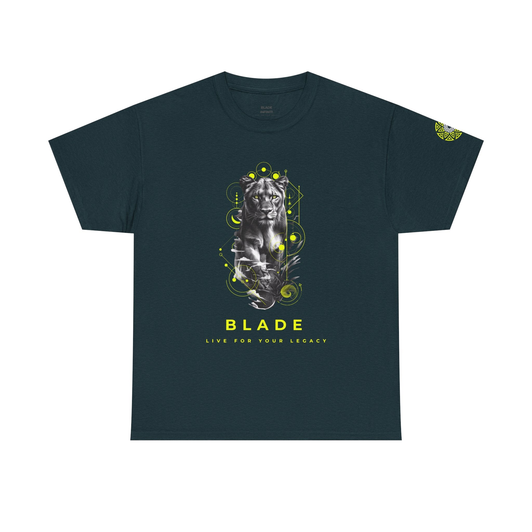 Geometric Reign Neon Green TX Panther T-Shirt