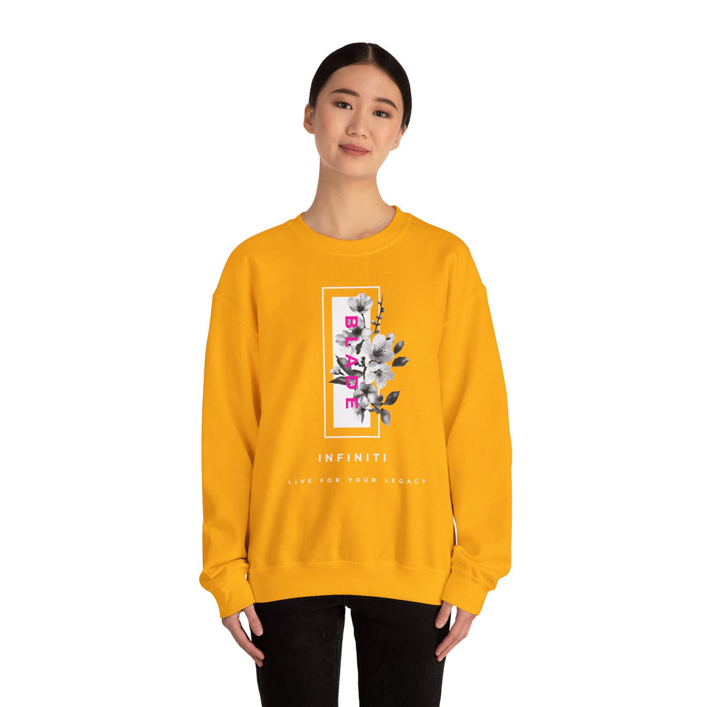 Bloom Bae Deep Pink Floral Unisex Crewneck Sweater