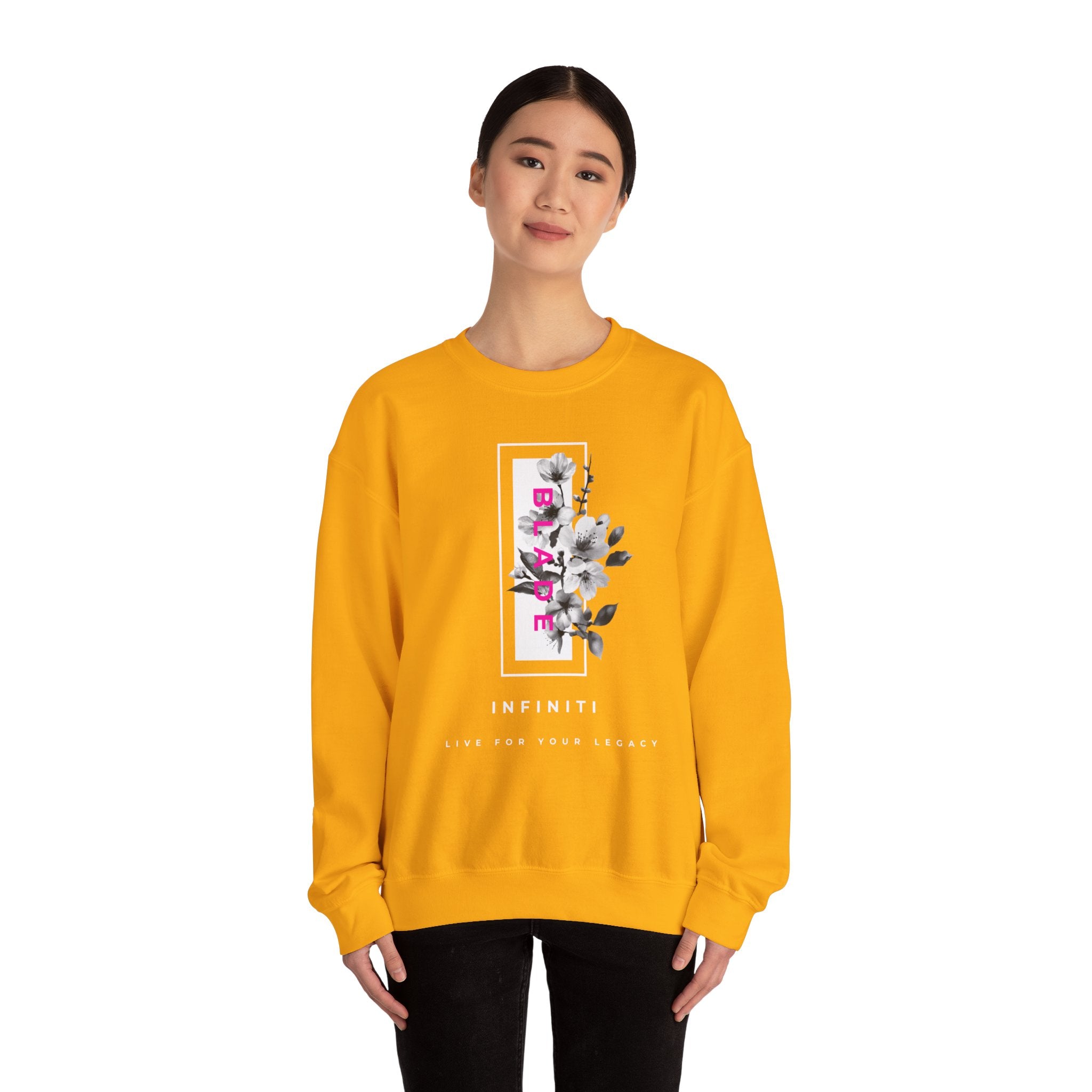 Bloom Bae Deep Pink Floral Unisex Crewneck Sweater