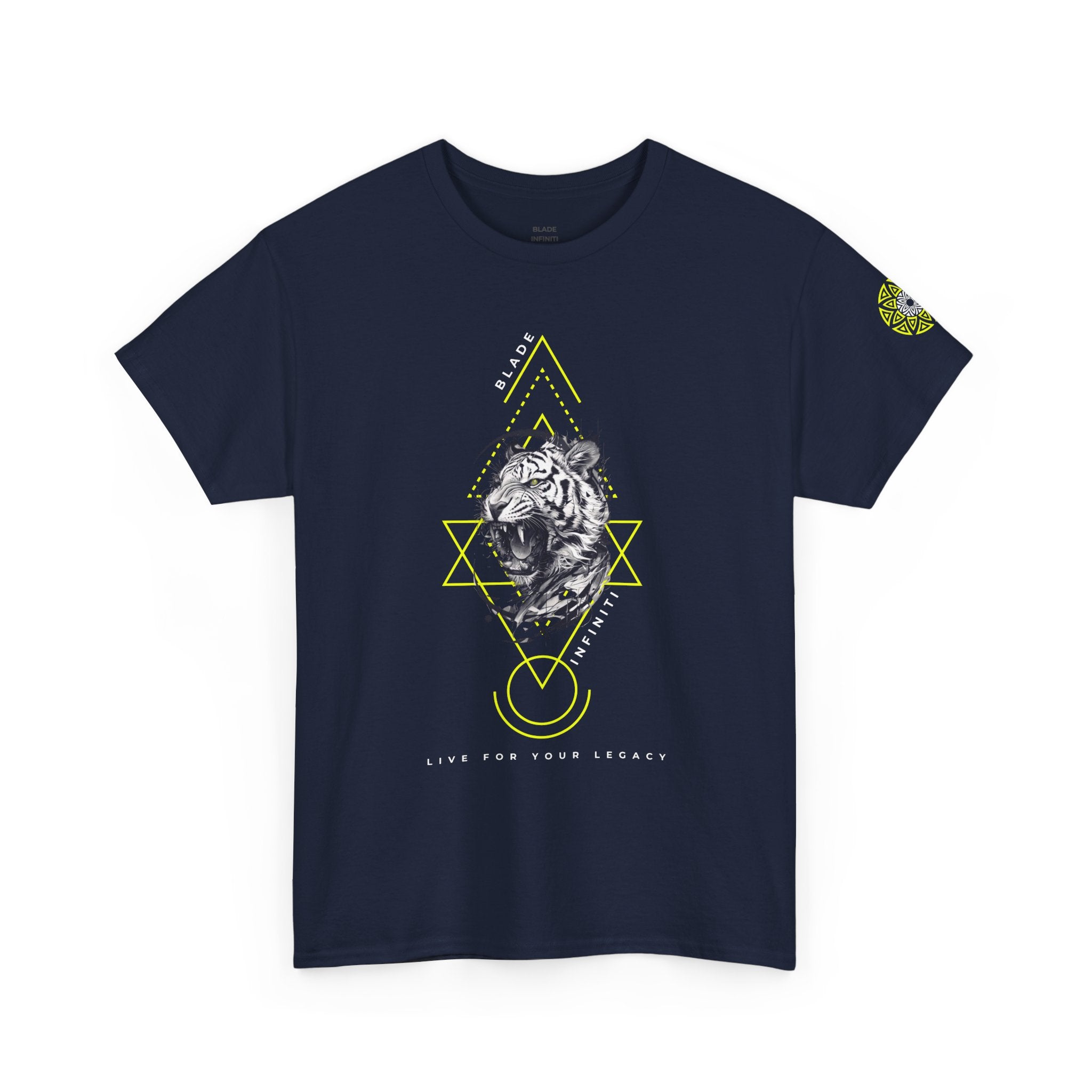 Geometric King Neon Green Tiger T-Shirt