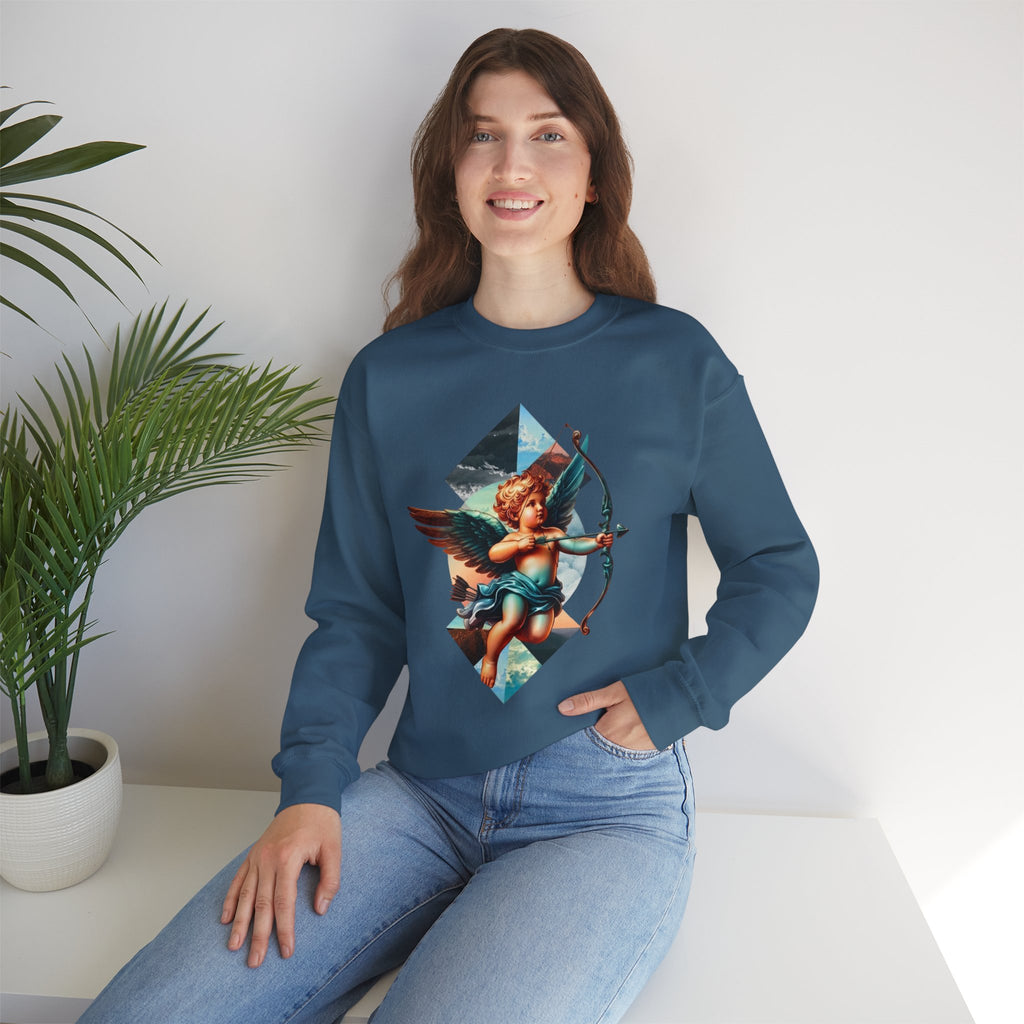 Cupid's Bow Blue + Arrow - Love, Infiniti Unisex Crewneck Sweater