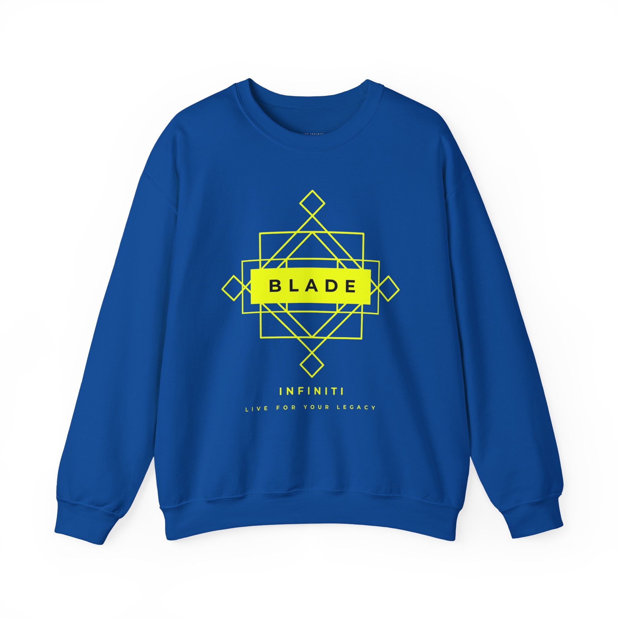 Geometric Infiniti Neon Green Unisex Crewneck Sweater