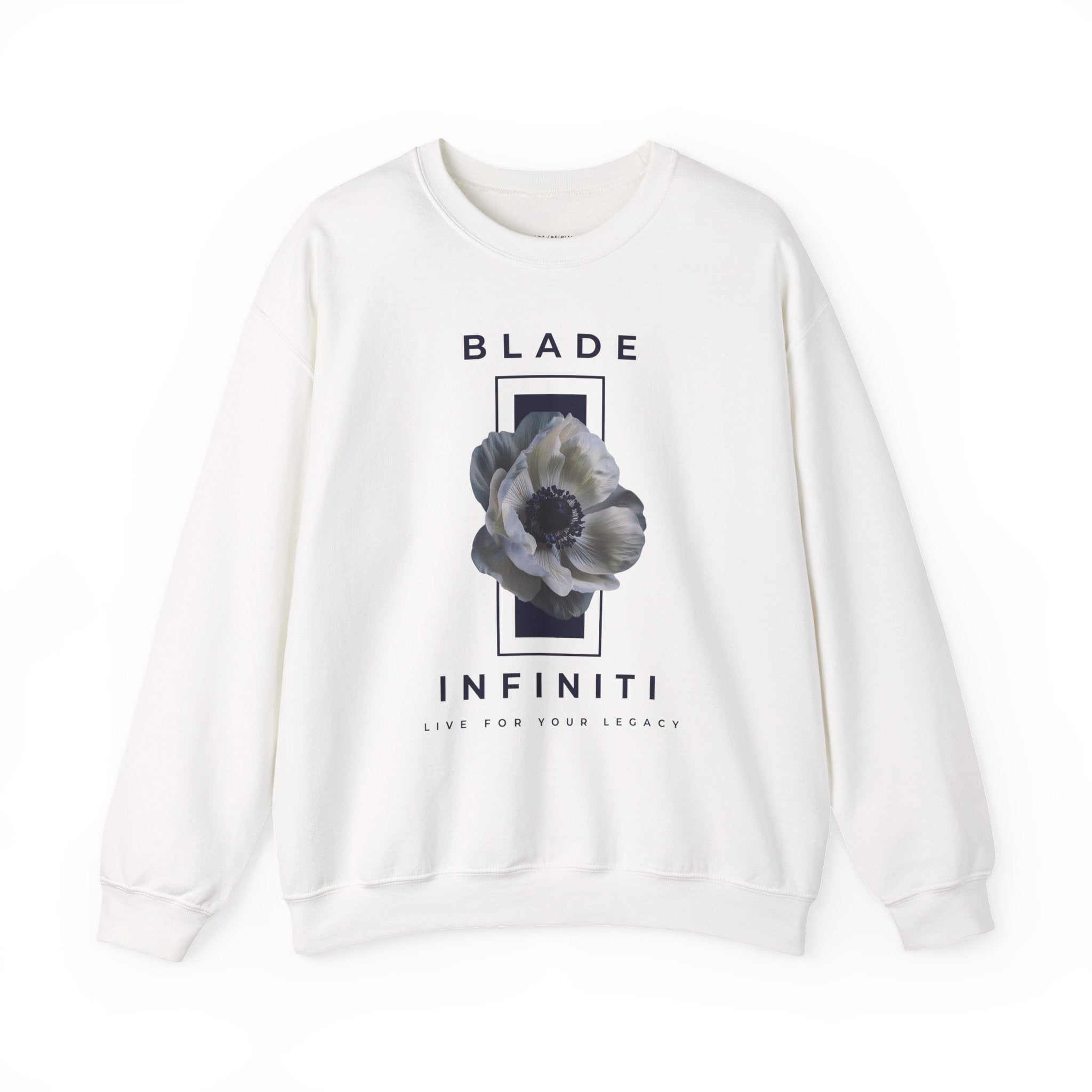 Essence of Infiniti Navy/Dark/White Floral Unisex Crewneck Sweater