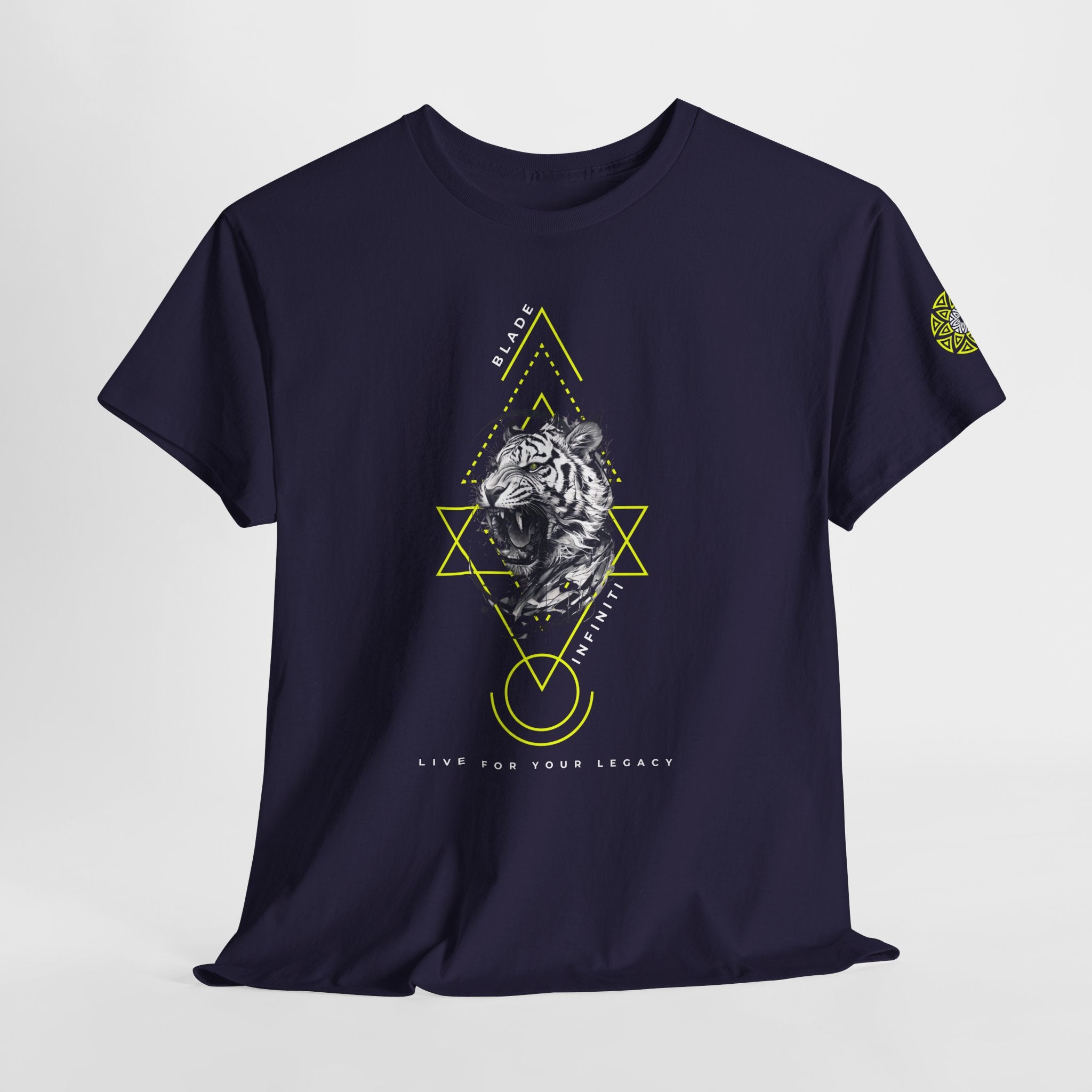Geometric King Neon Green Tiger T-Shirt