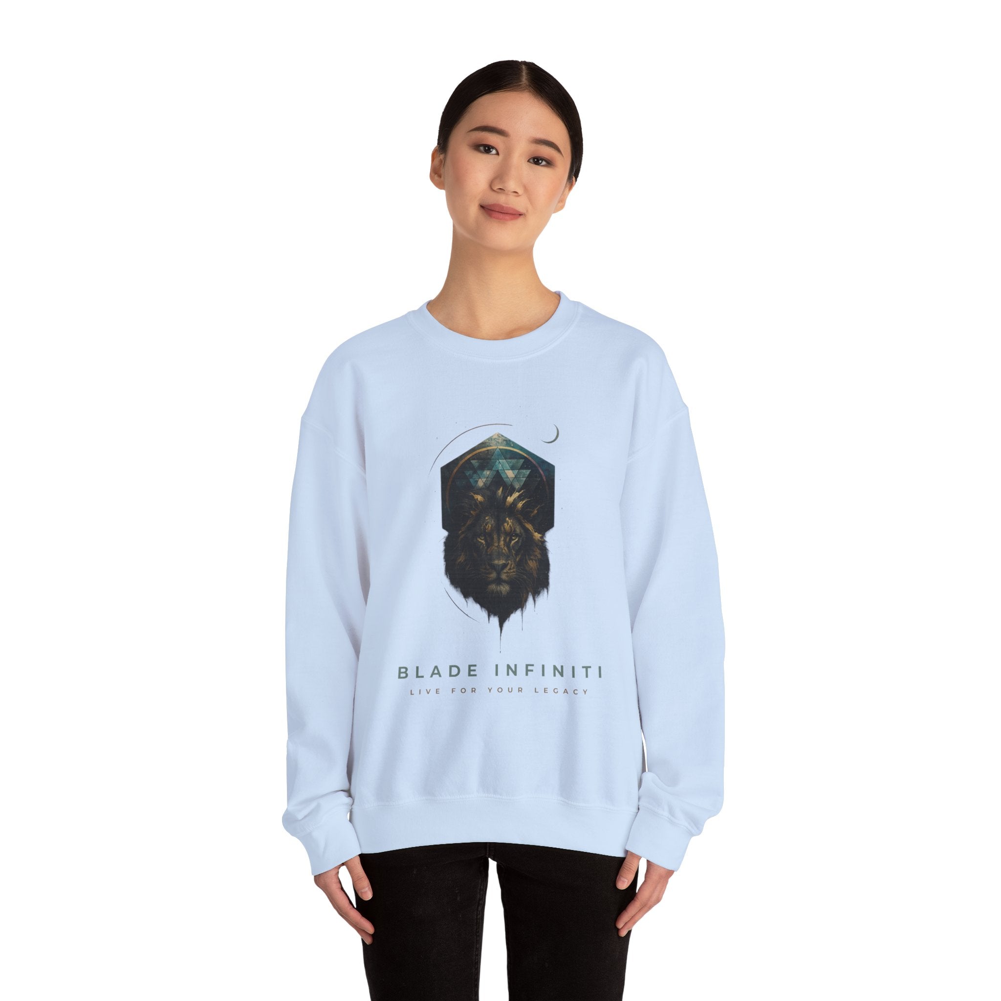 Galactic Lion Unisex Crewneck Sweater