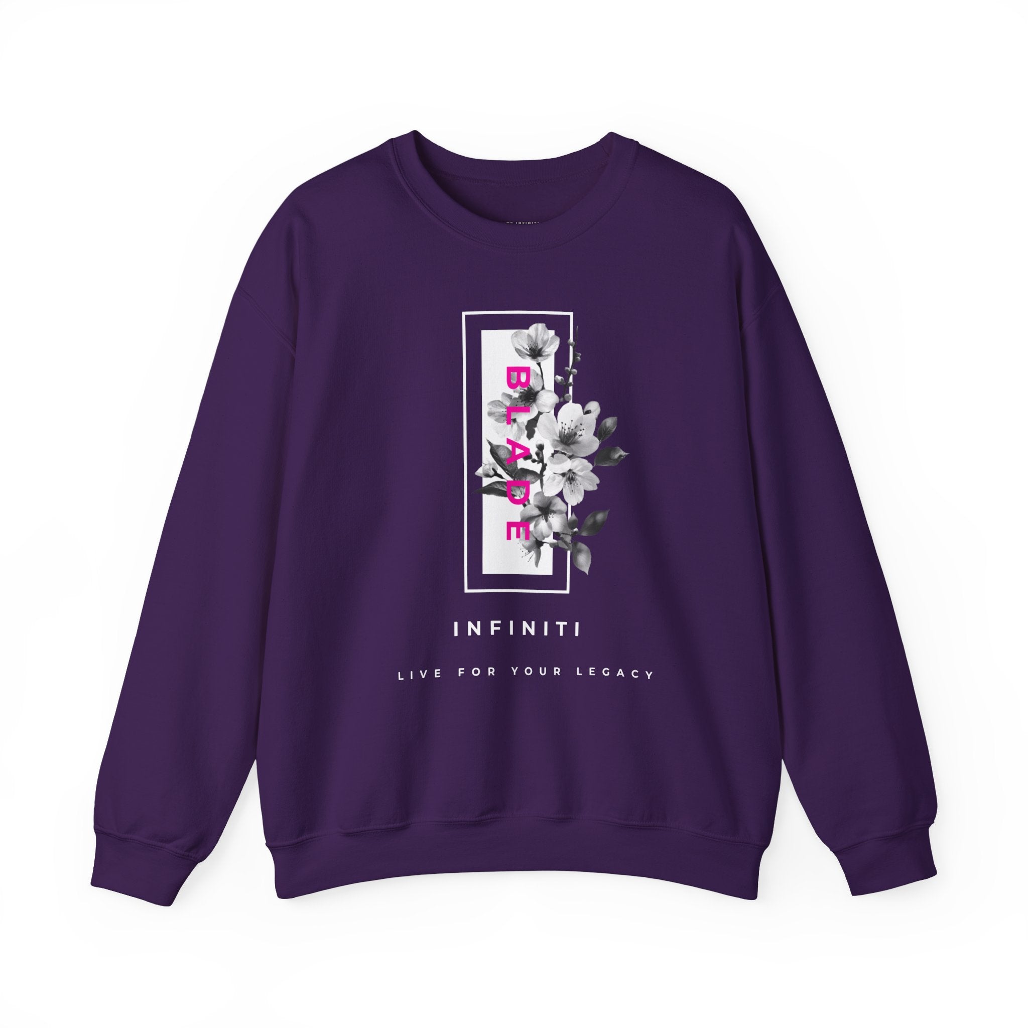 Bloom Bae Deep Pink Floral Unisex Crewneck Sweater