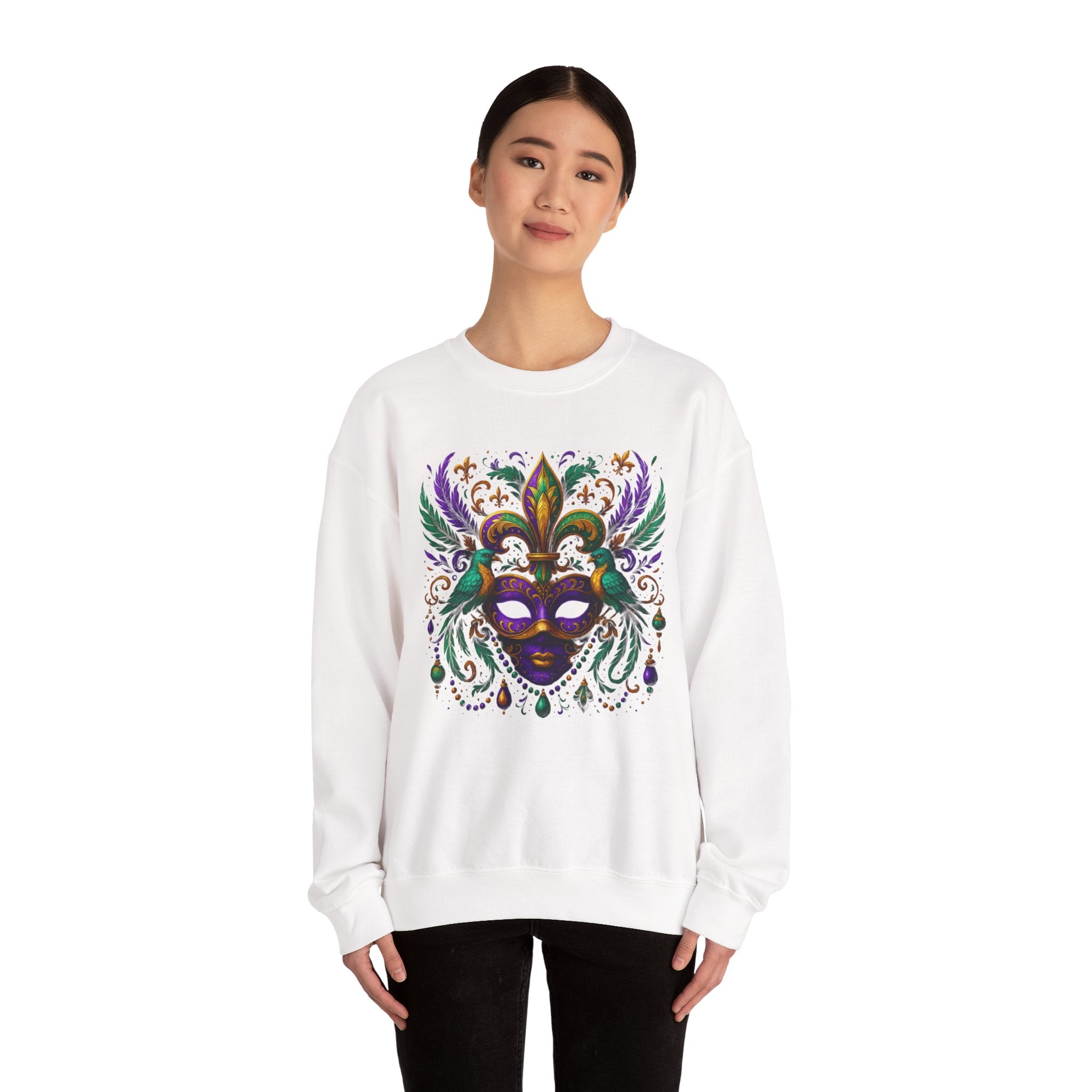 Mardi Gras Mask Unisex Crewneck Sweater