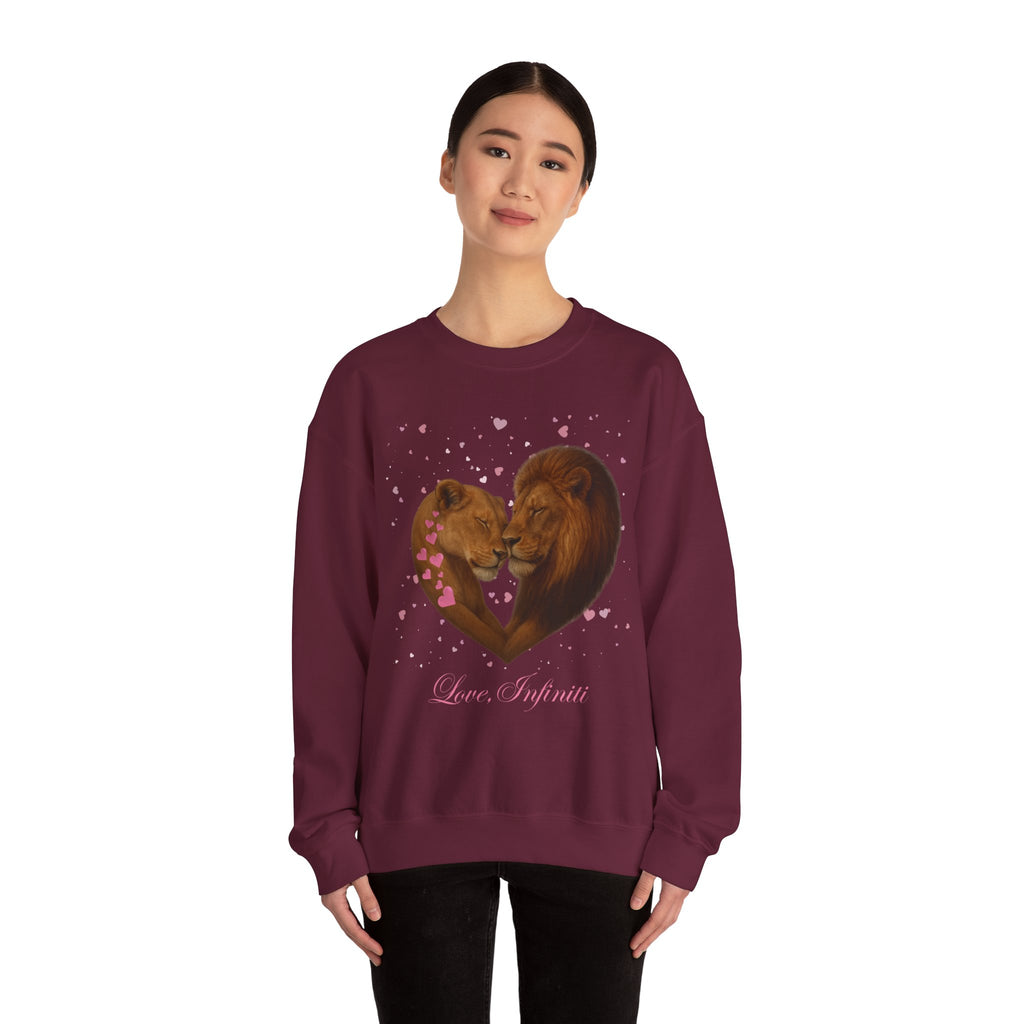 Lion Hearts - Love, Infiniti Unisex Crewneck Sweater