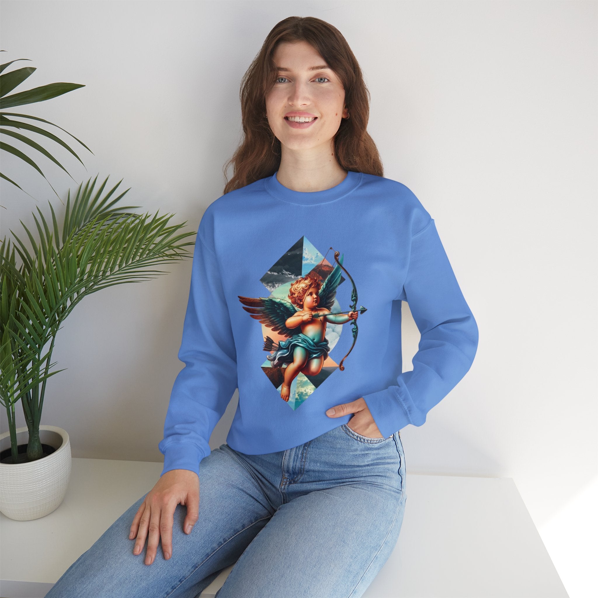 Cupid's Bow Blue + Arrow - Love, Infiniti Unisex Crewneck Sweater