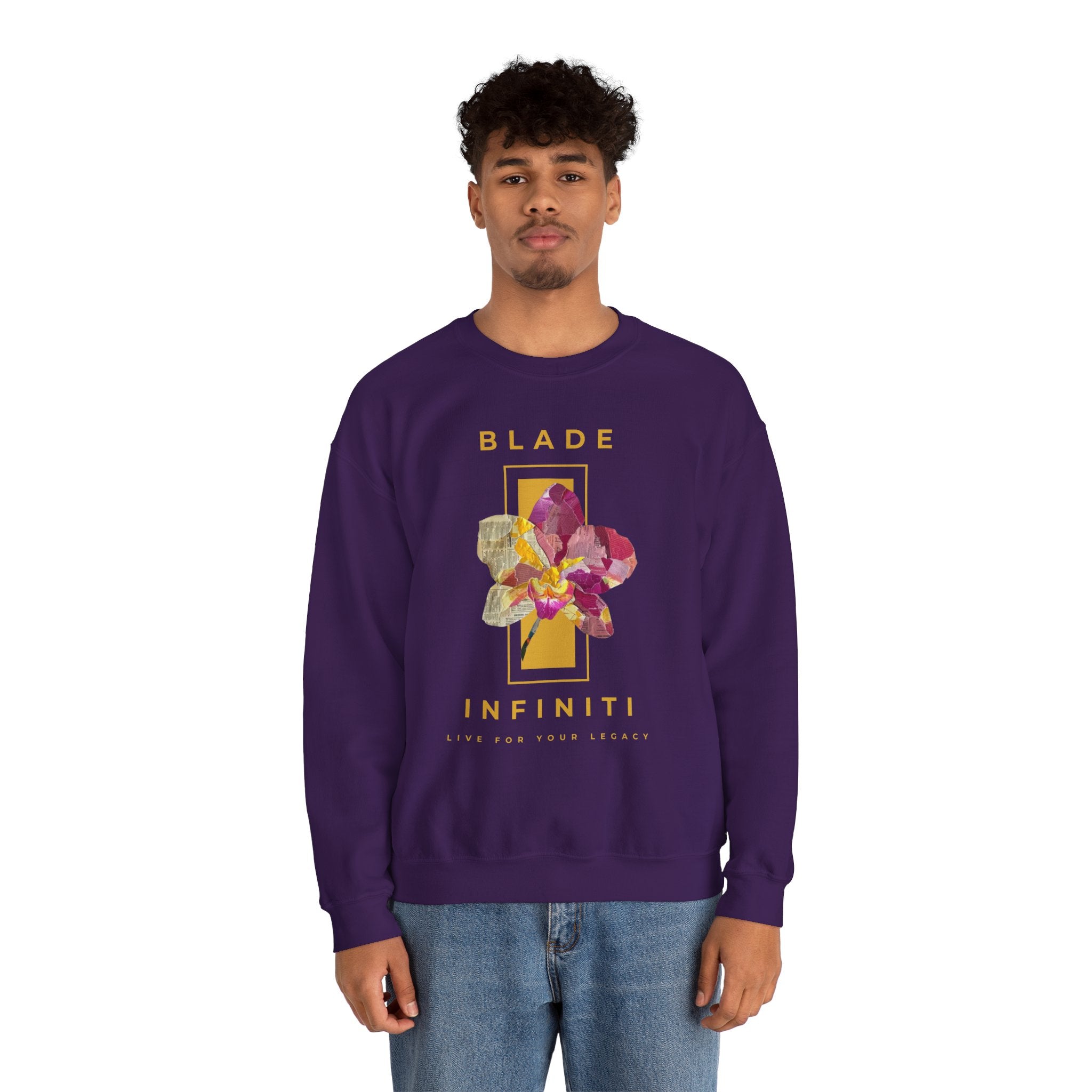 Essence of Infiniti Yellow Floral Unisex Crewneck Sweater