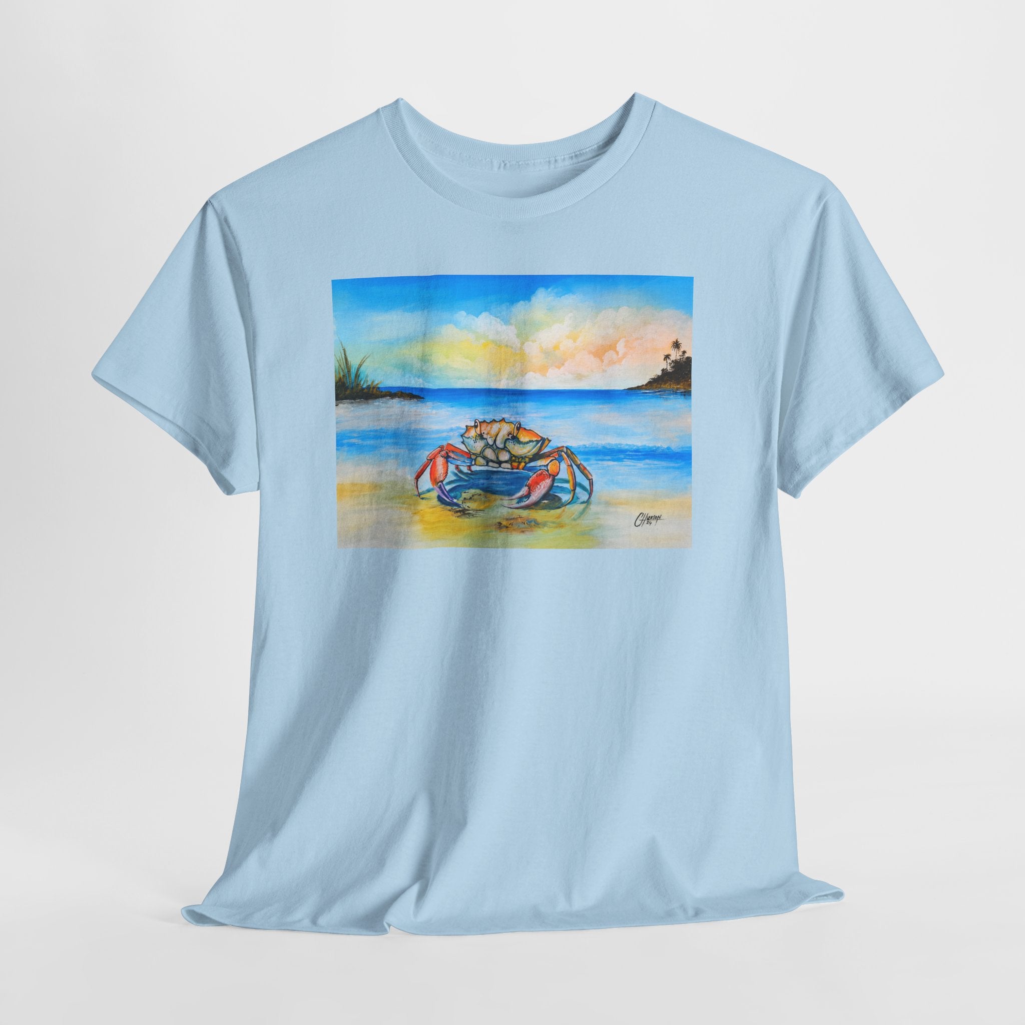 Coastal Crab Beach Sunset T-Shirt