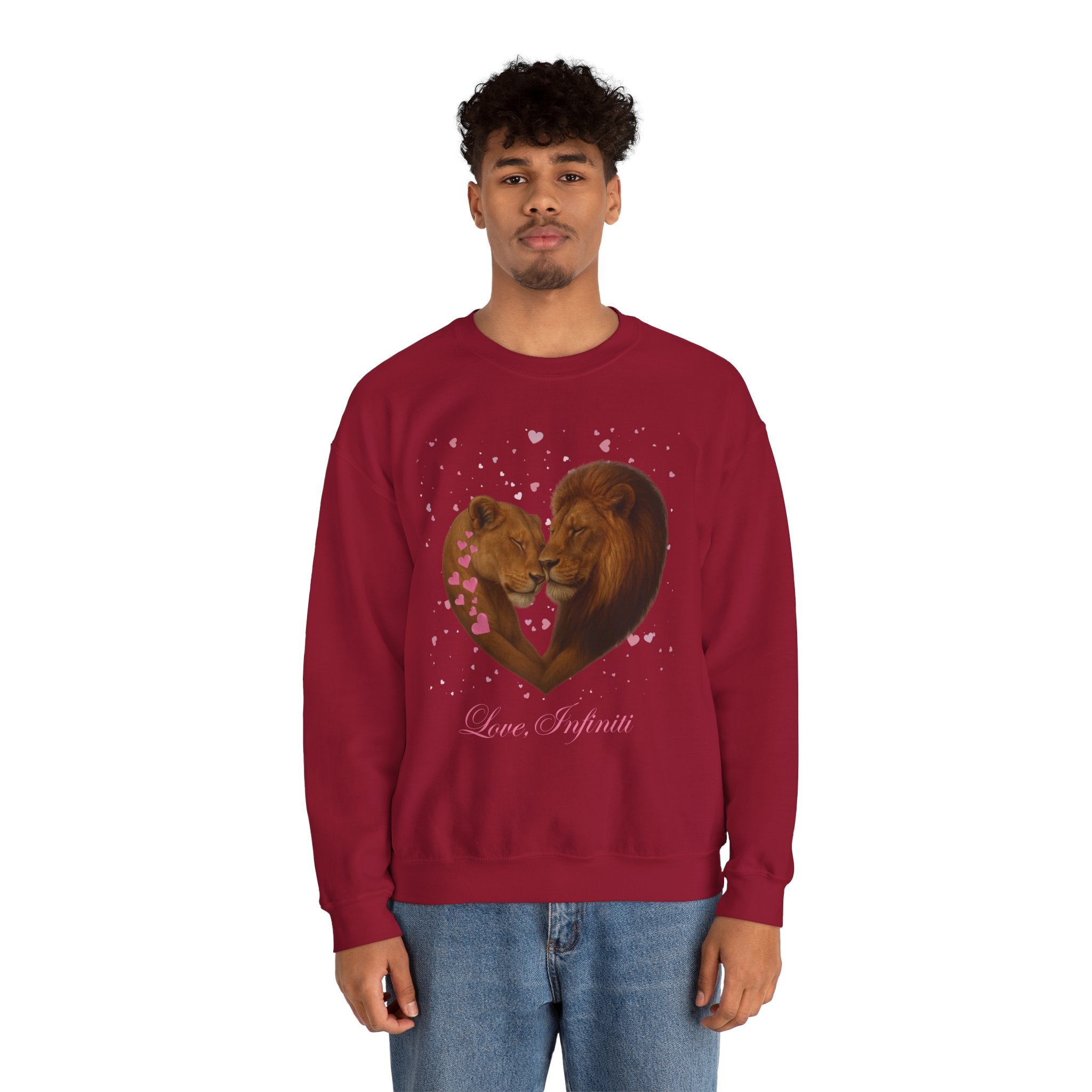Lion Hearts - Love, Infiniti Unisex Crewneck Sweater