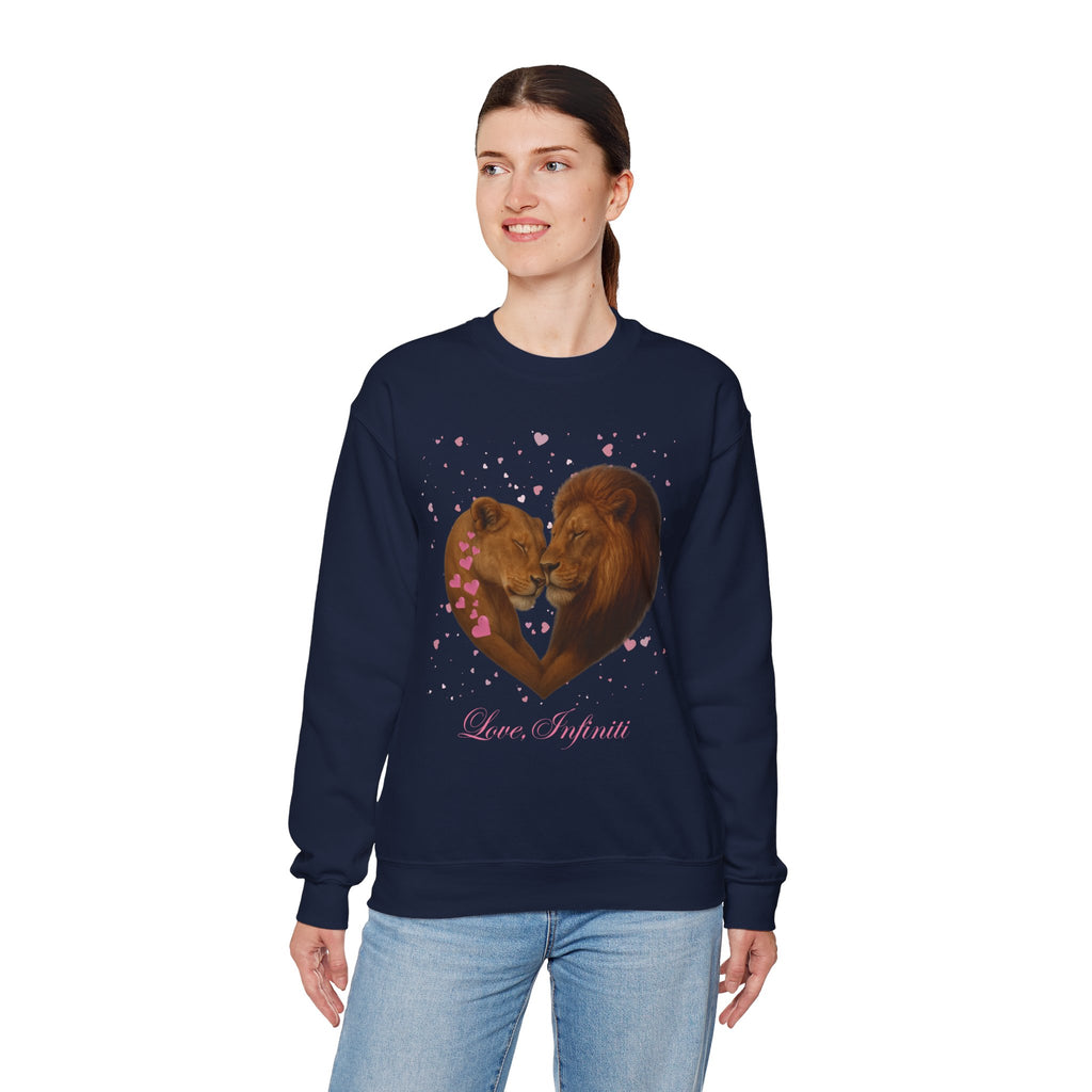 Lion Hearts - Love, Infiniti Unisex Crewneck Sweater