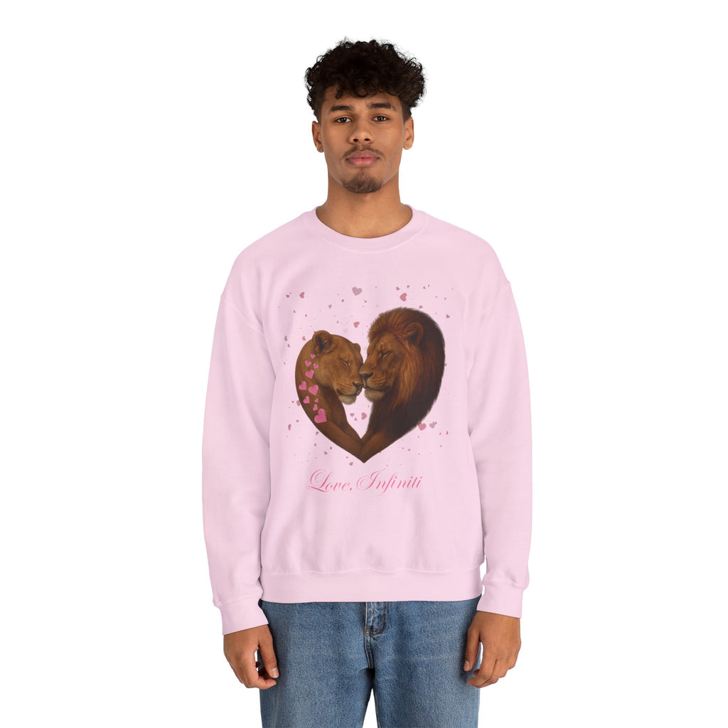 Lion Hearts - Love, Infiniti Unisex Crewneck Sweater