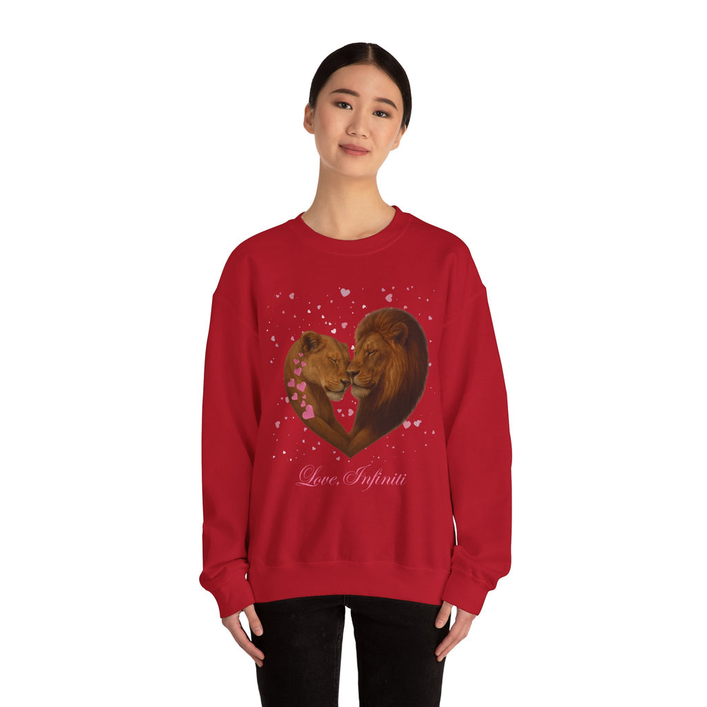 Lion Hearts - Love, Infiniti Unisex Crewneck Sweater