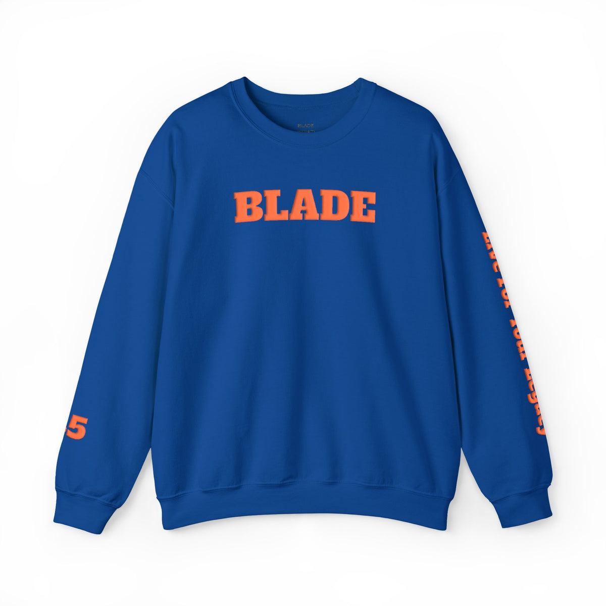 Blade Legacy Puff Stencil Orange Crewneck Sweater