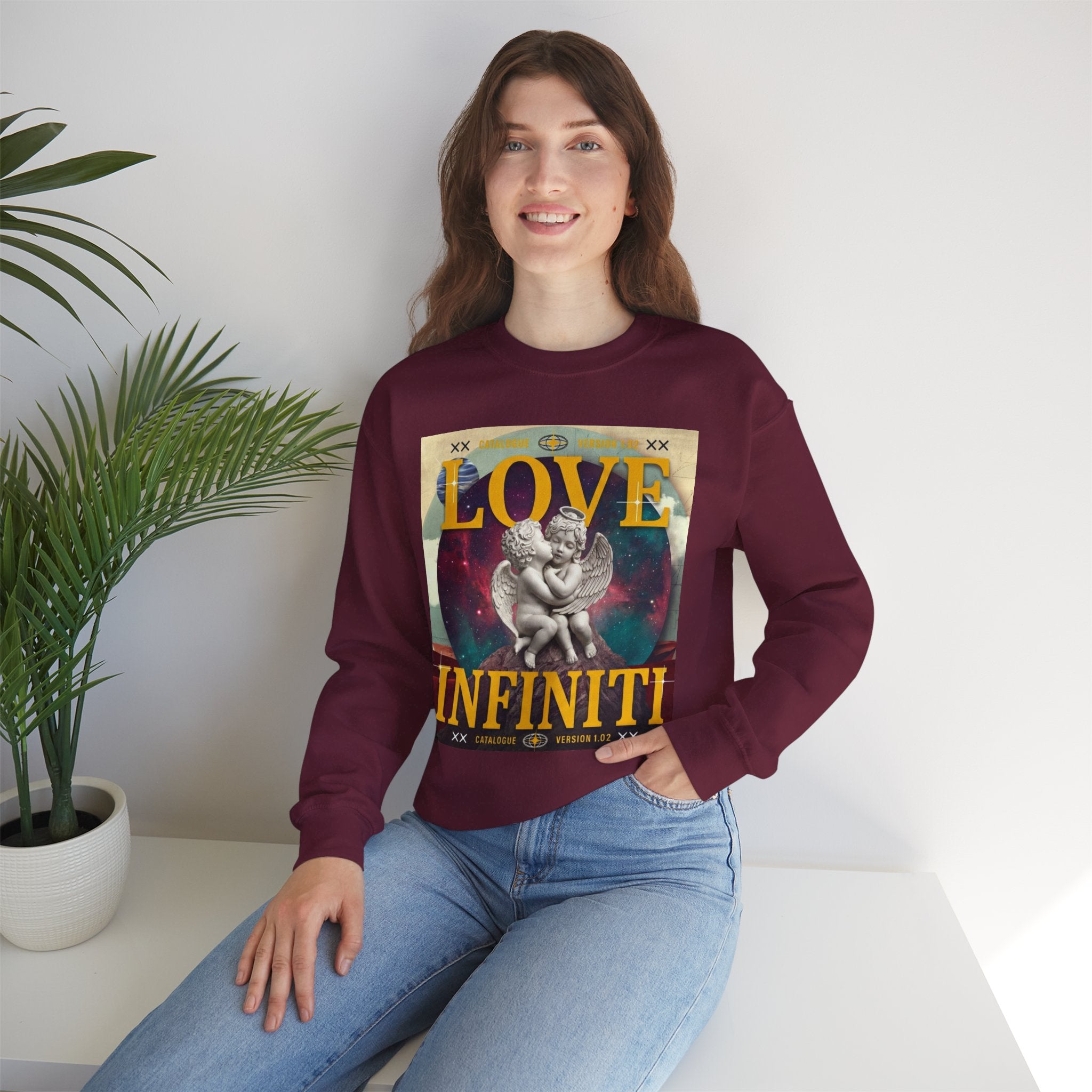 Celestial Love, Infiniti Unisex Crewneck Sweater