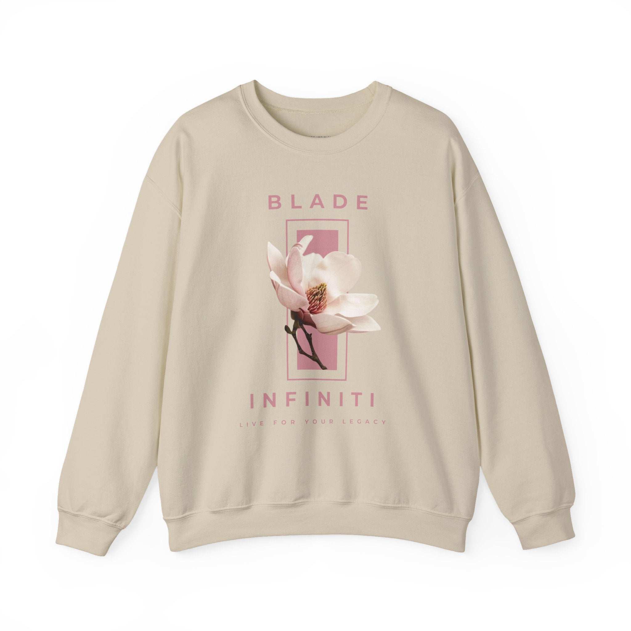 Essence of Infiniti Pink/Cream Floral Crewneck Sweater