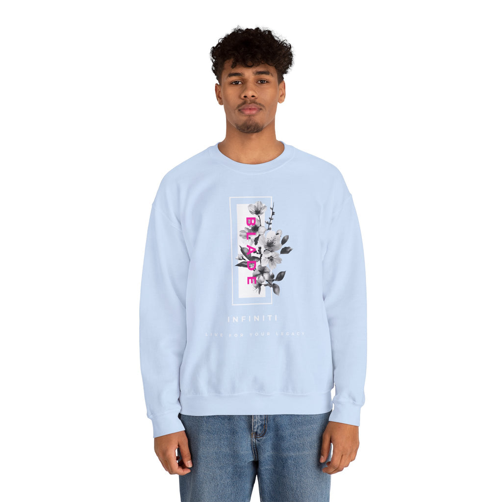 Bloom Bae Deep Pink Floral Unisex Crewneck Sweater