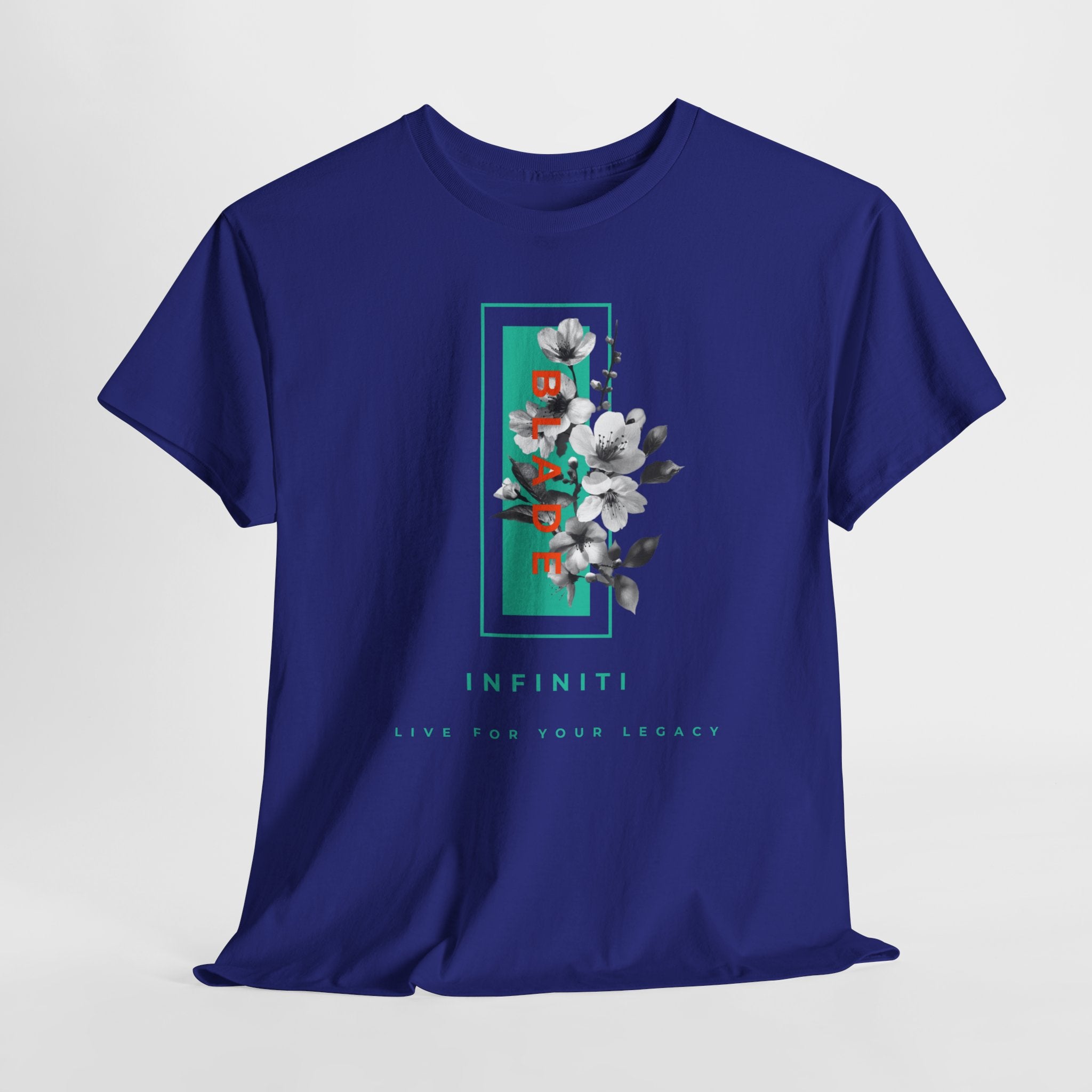 Bloom Bae Teal/Orange Floral T-Shirt