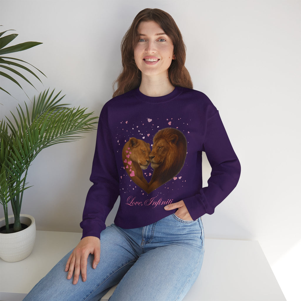 Lion Hearts - Love, Infiniti Unisex Crewneck Sweater
