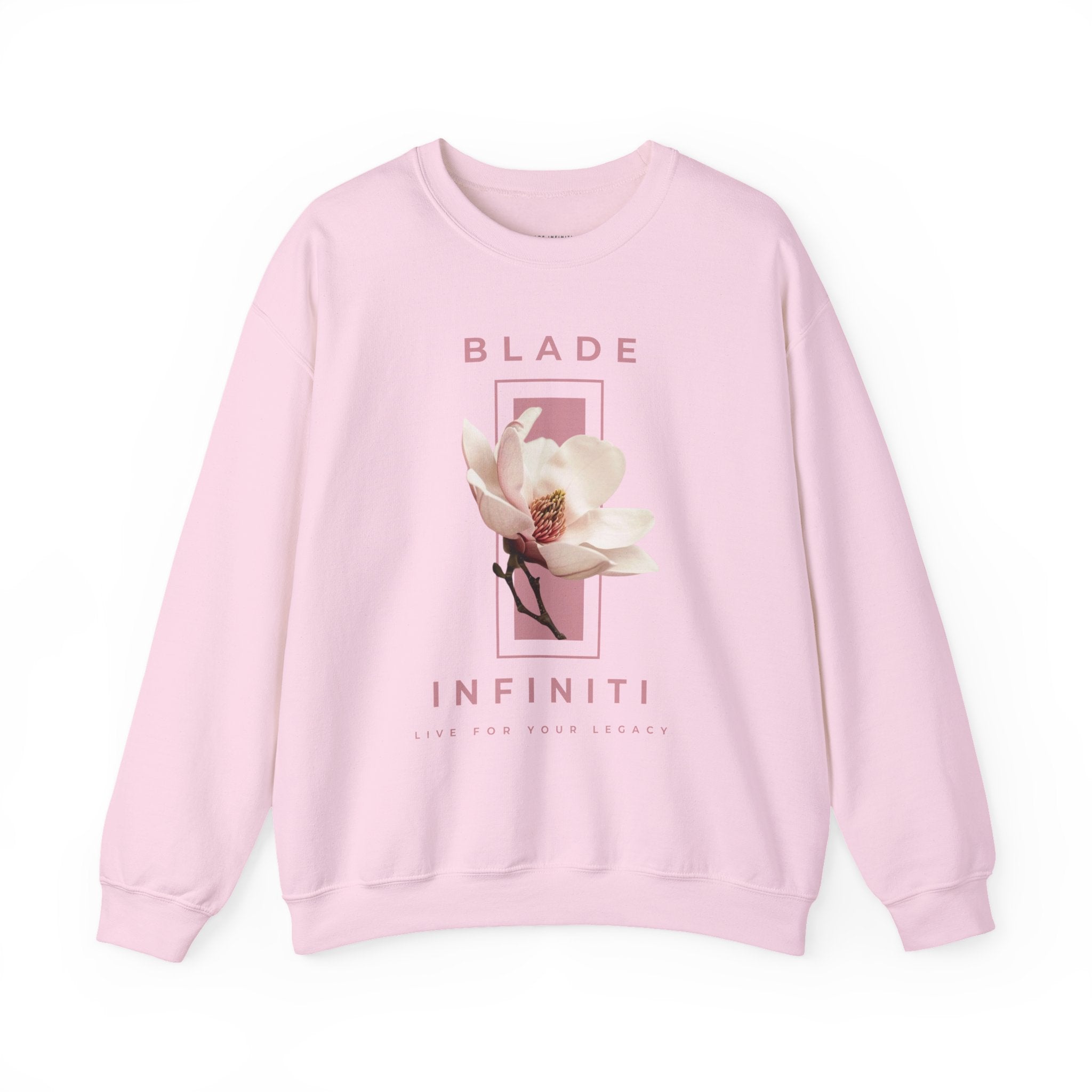 Essence of Infiniti Pink/Cream Floral Crewneck Sweater