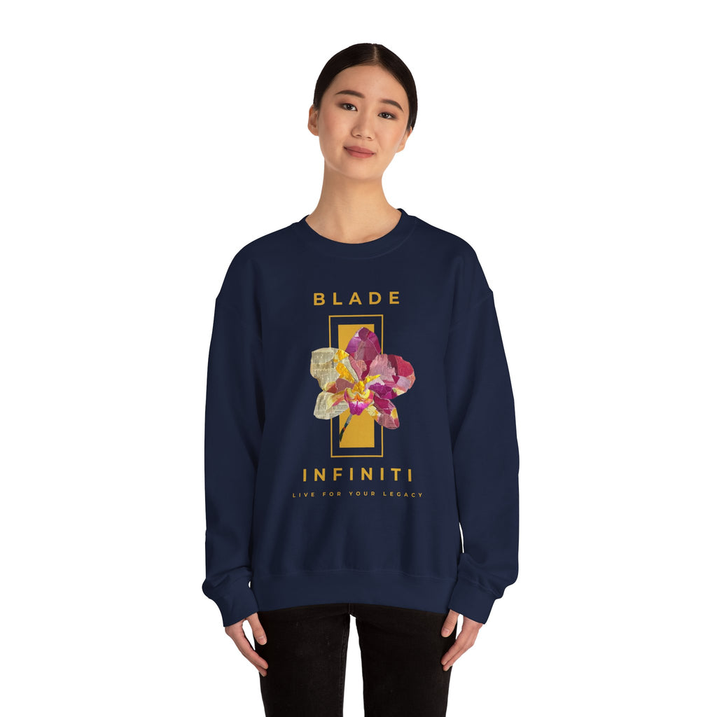 Essence of Infiniti Yellow Floral Unisex Crewneck Sweater
