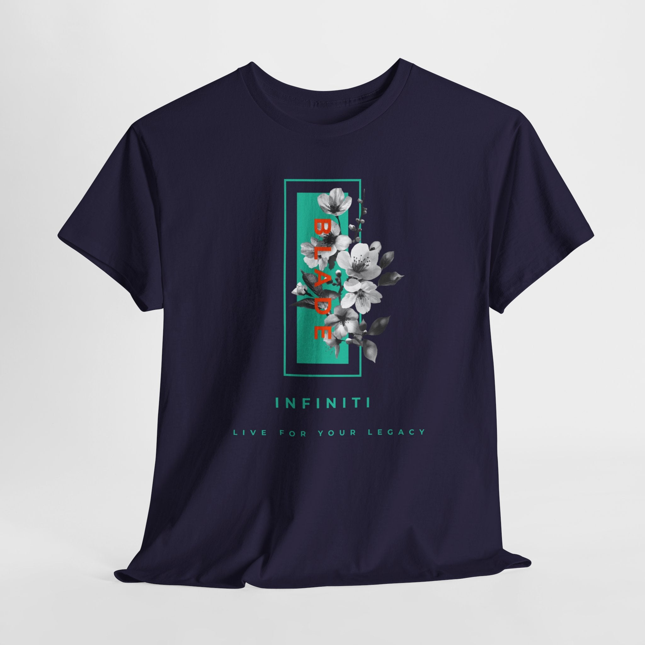 Bloom Bae Teal/Orange Floral T-Shirt