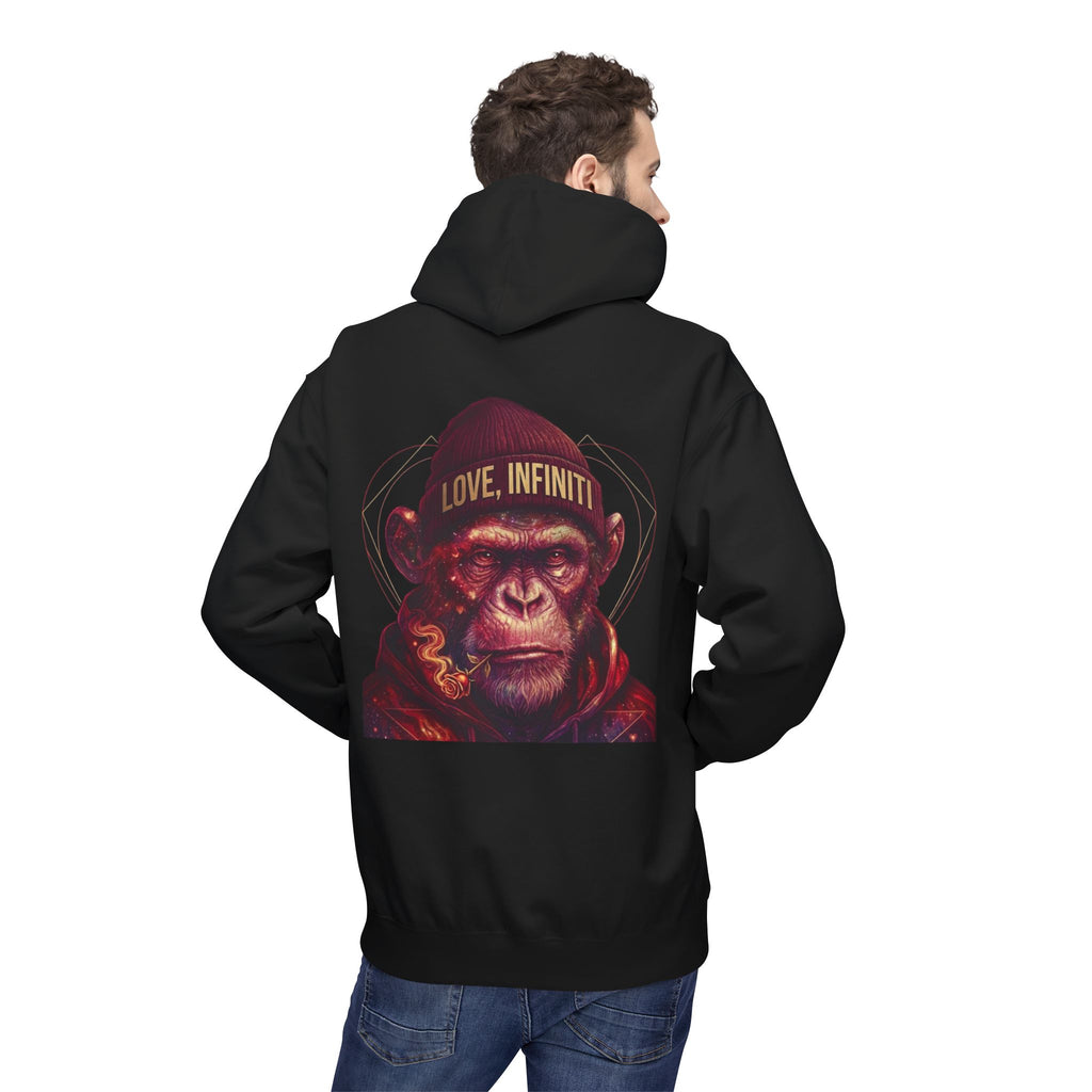Weed/Rose Galactic Monkey - Love, Infiniti Hoodie