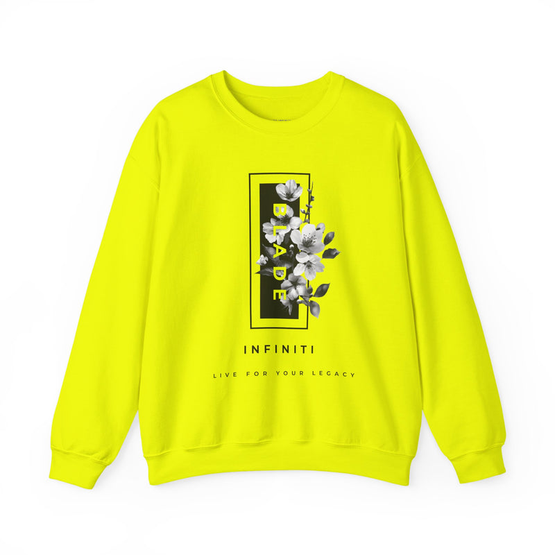 Bloom Bae Neon Green Floral Unisex Crewneck Sweater