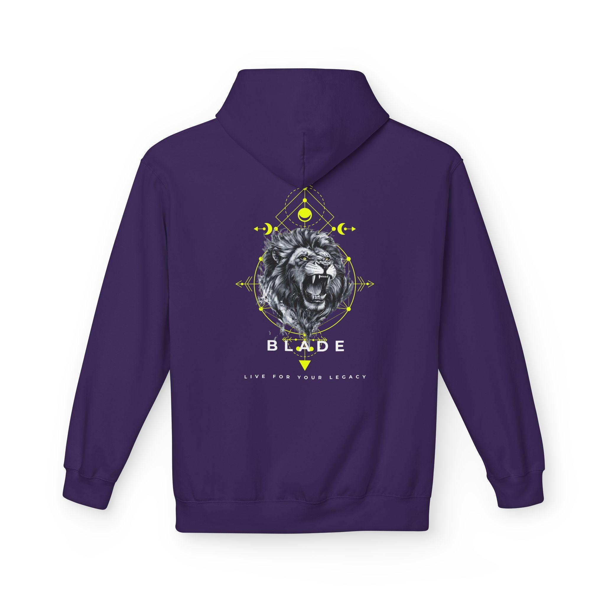 Geometric King White TX Lion Hoodie
