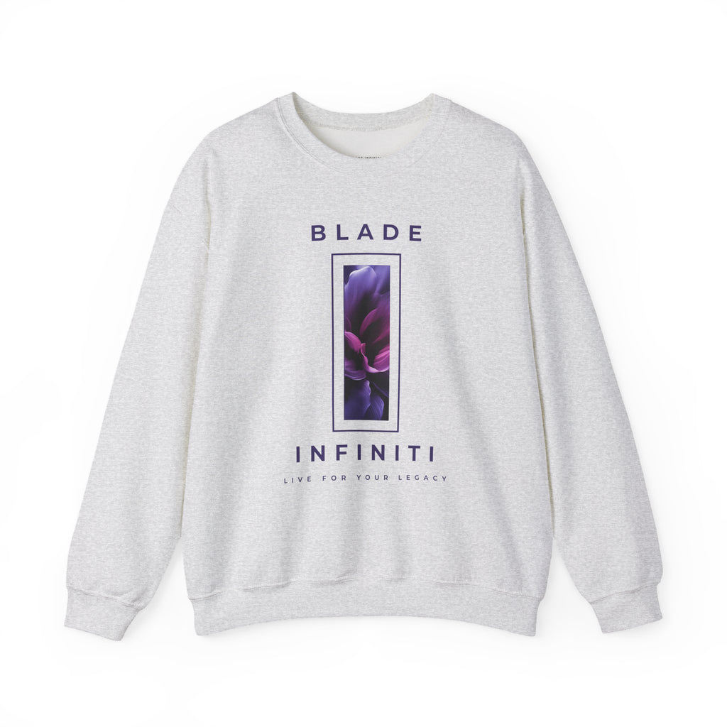 Essence of Infiniti Purple/Royal Floral Unisex Crewneck Sweater