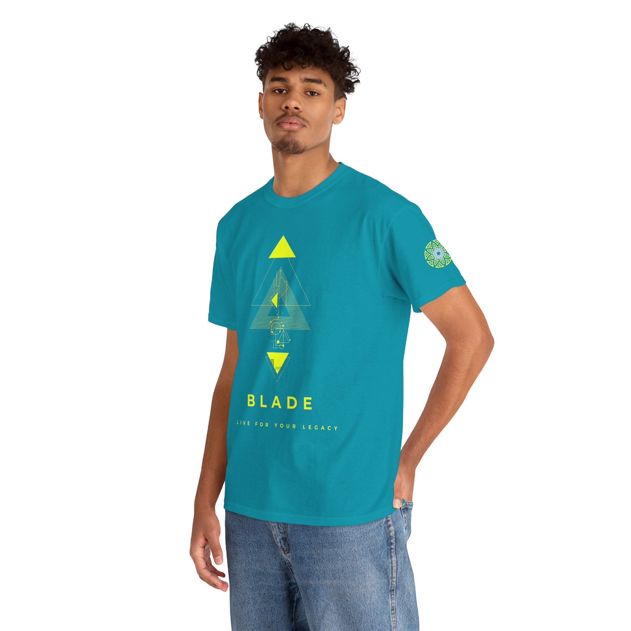 Geometric Odyssey Neon Green TX T-Shirt
