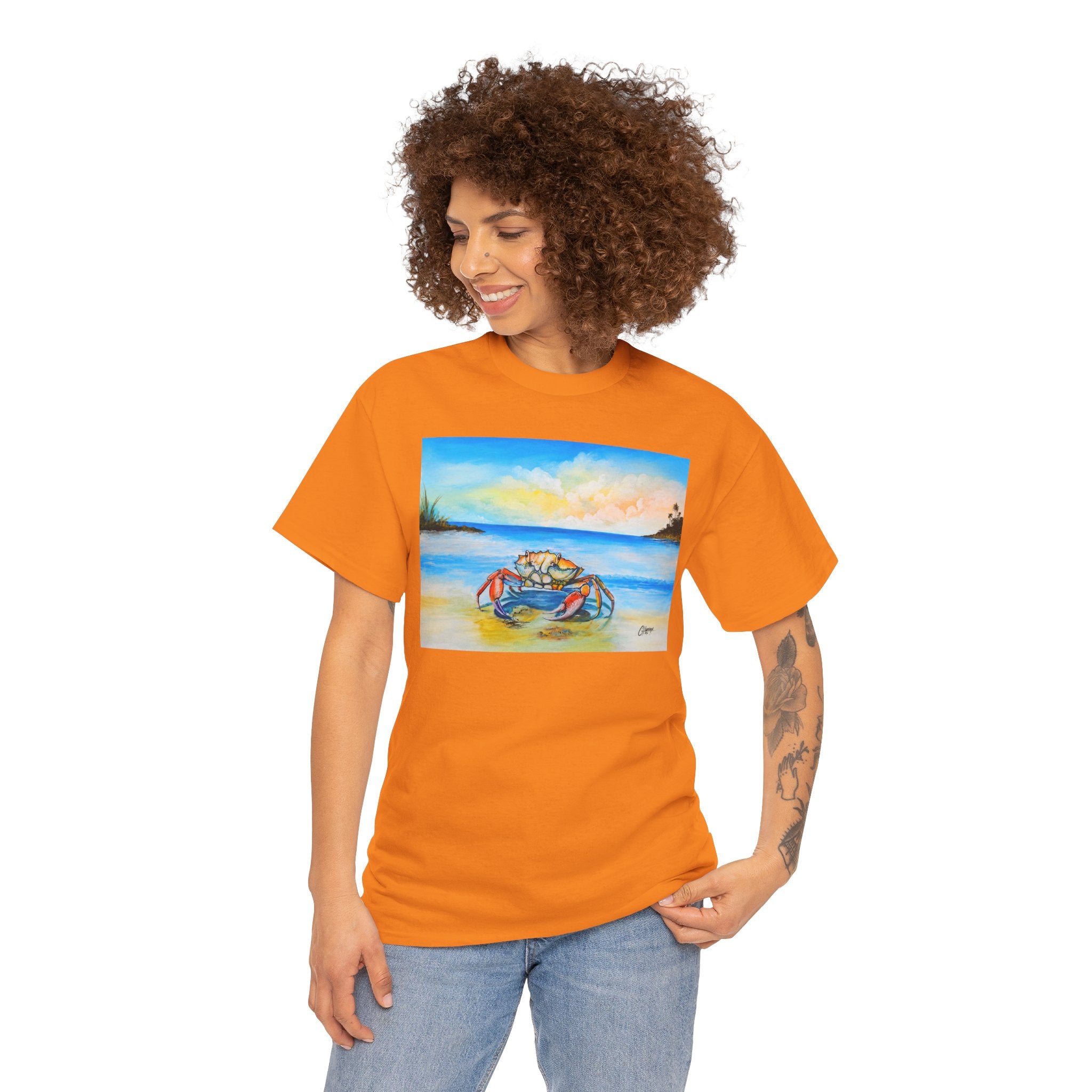 Coastal Crab Beach Sunset T-Shirt