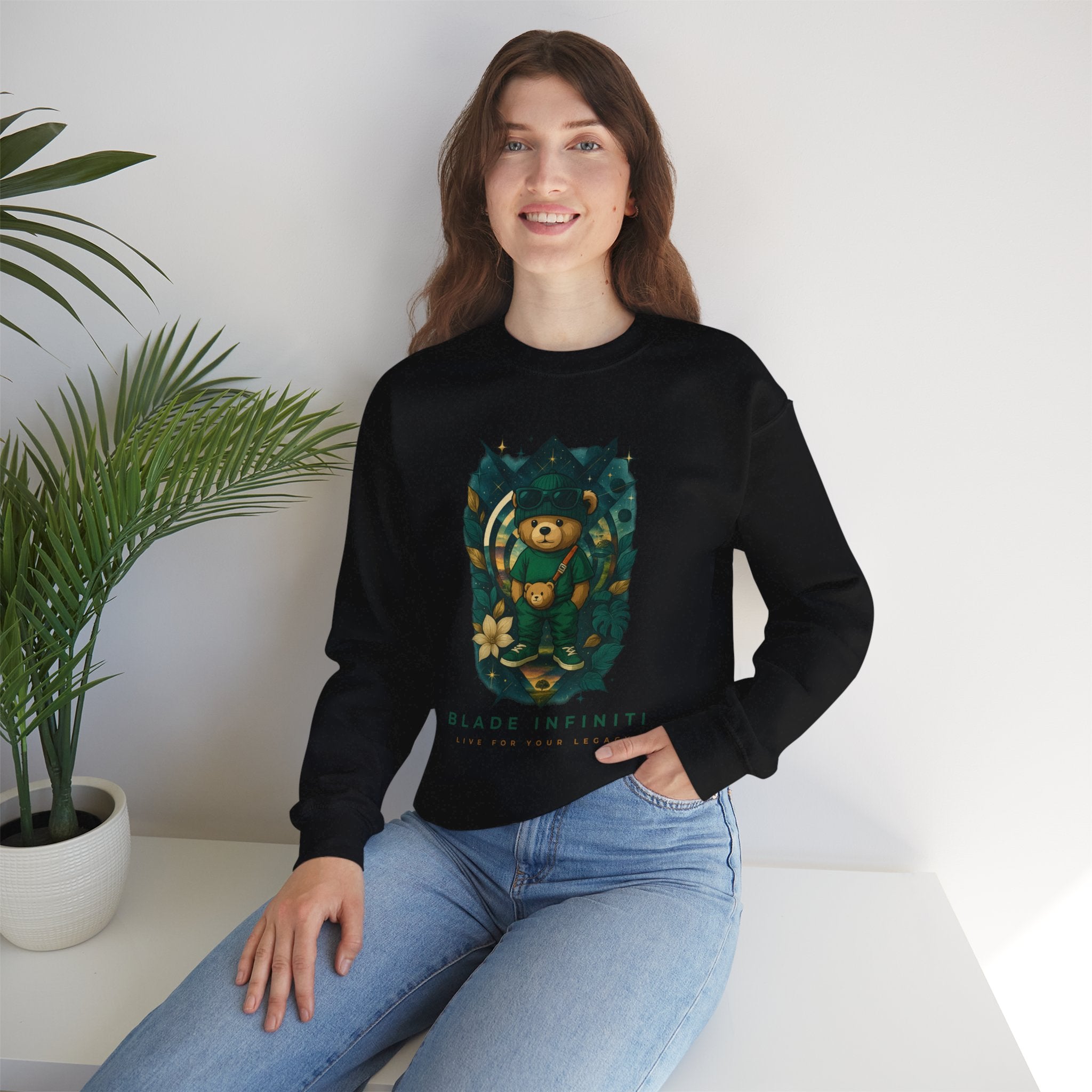 Galactic Teddy Bear V1 Unisex Crewneck Sweater