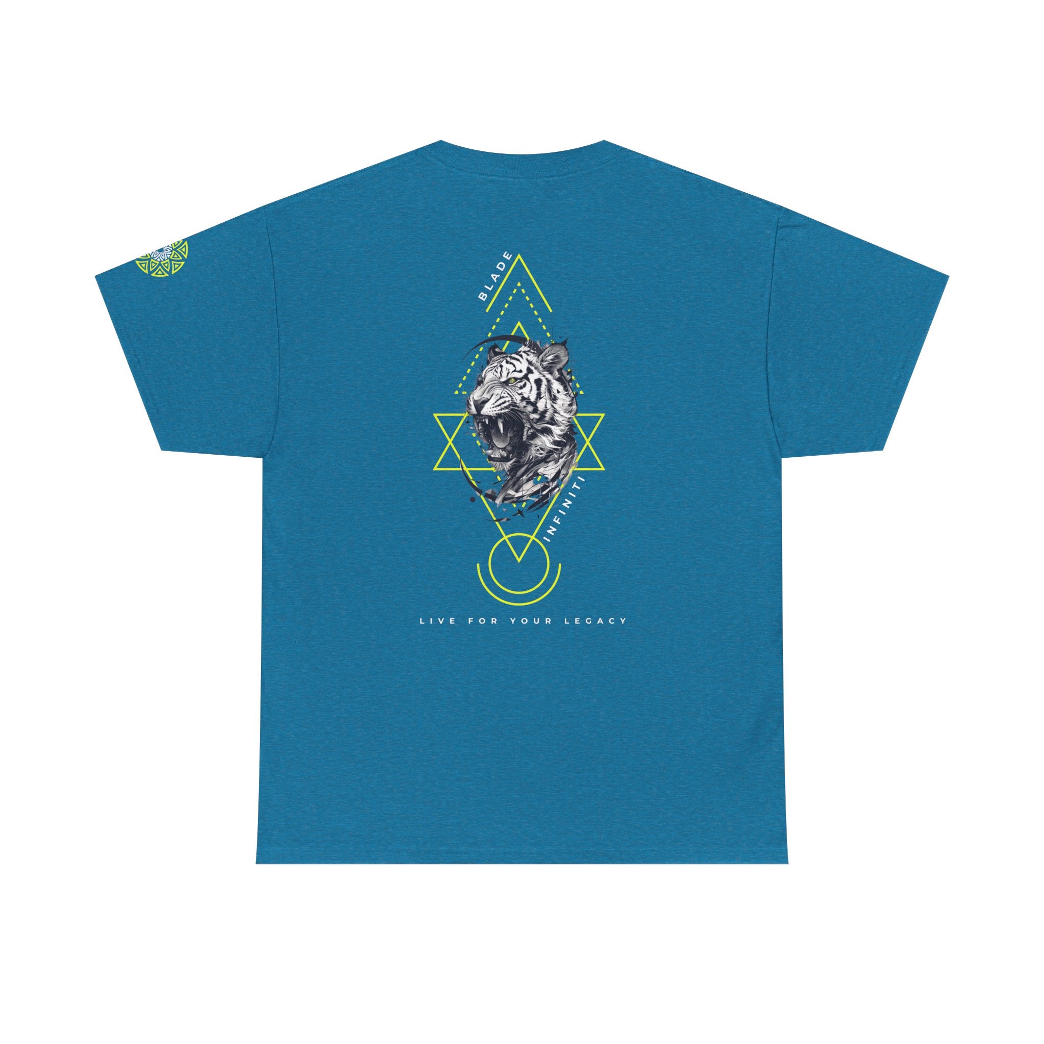Geometric King Version 2 Neon Green Tiger Back T-Shirt