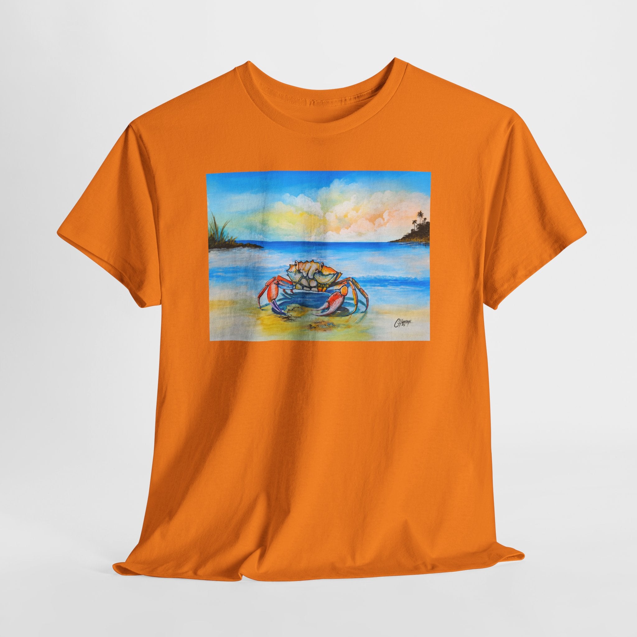 Coastal Crab Beach Sunset T-Shirt