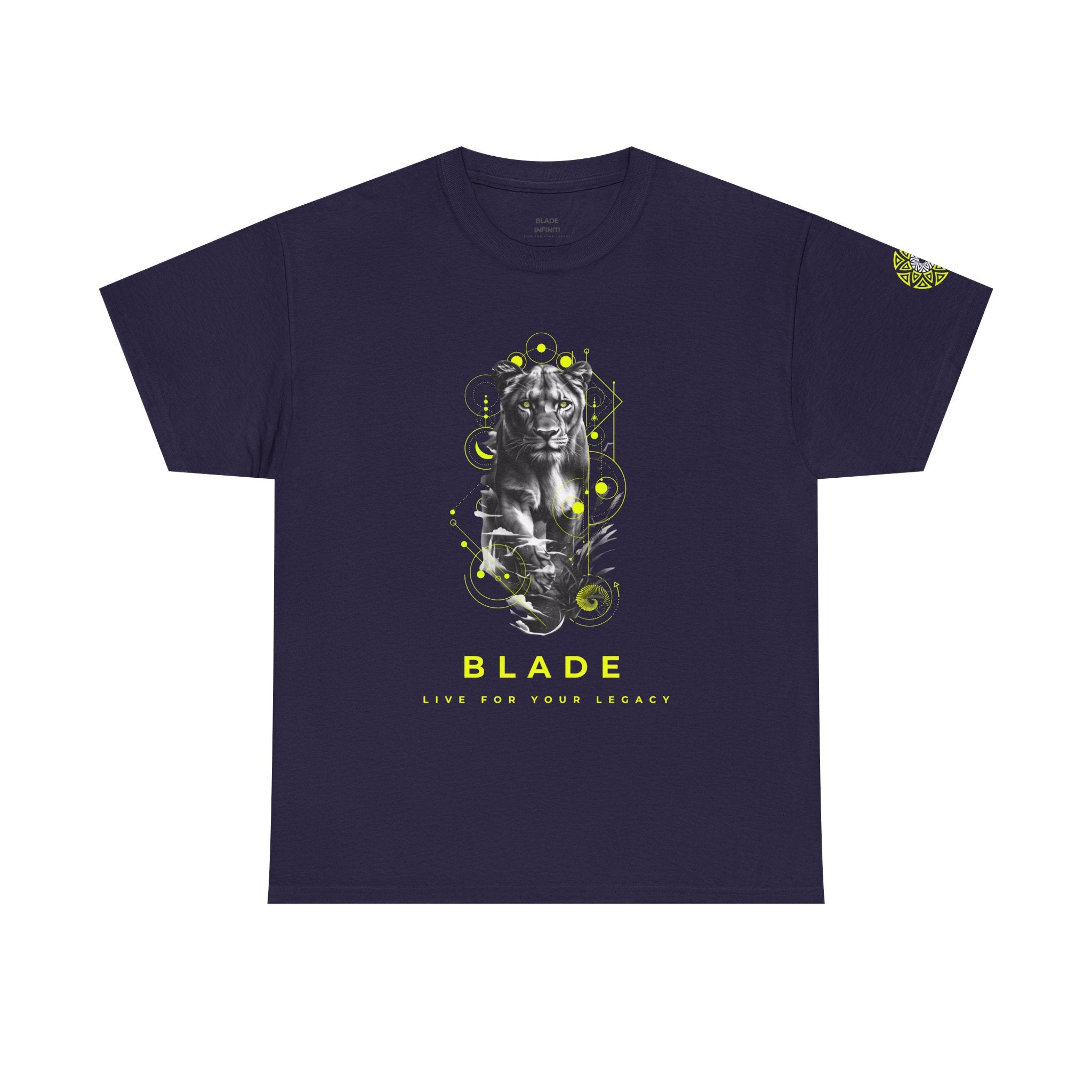 Geometric Reign Neon Green TX Panther T-Shirt