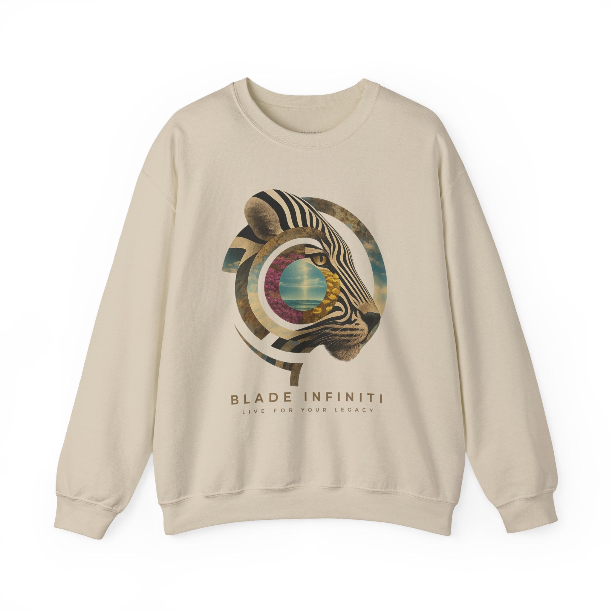 Safari Bloom Tiger Unisex Crewneck Sweater