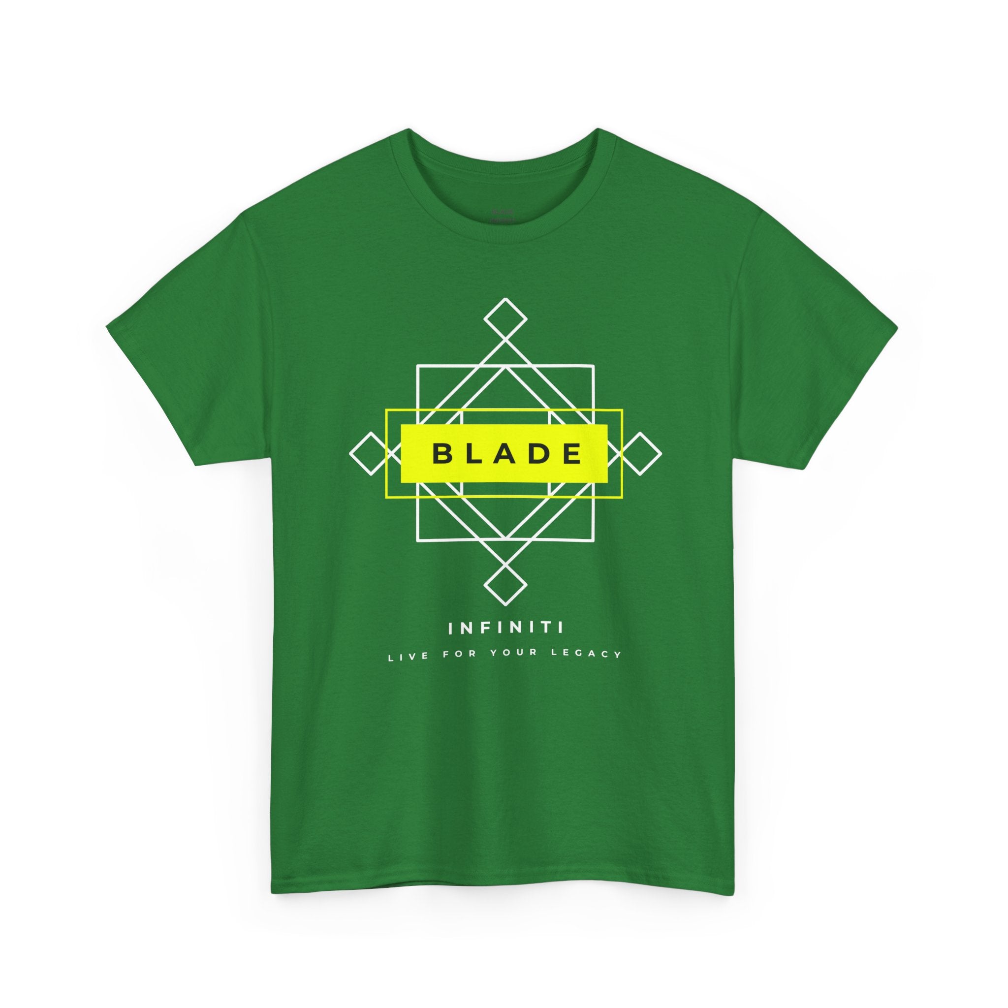 Geometric Infiniti Neon Green/White T-Shirt