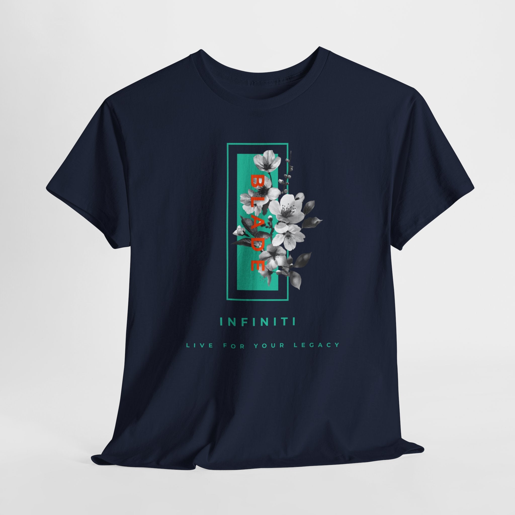 Bloom Bae Teal/Orange Floral T-Shirt