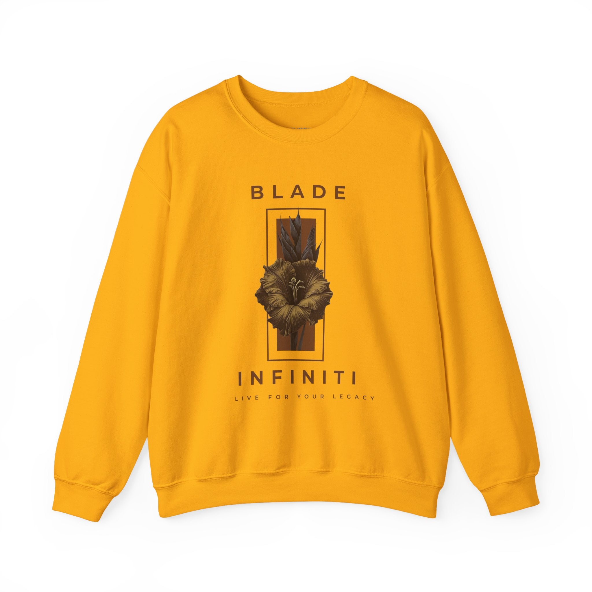 Essence of Infiniti Brown Floral Unisex Crewneck Sweater